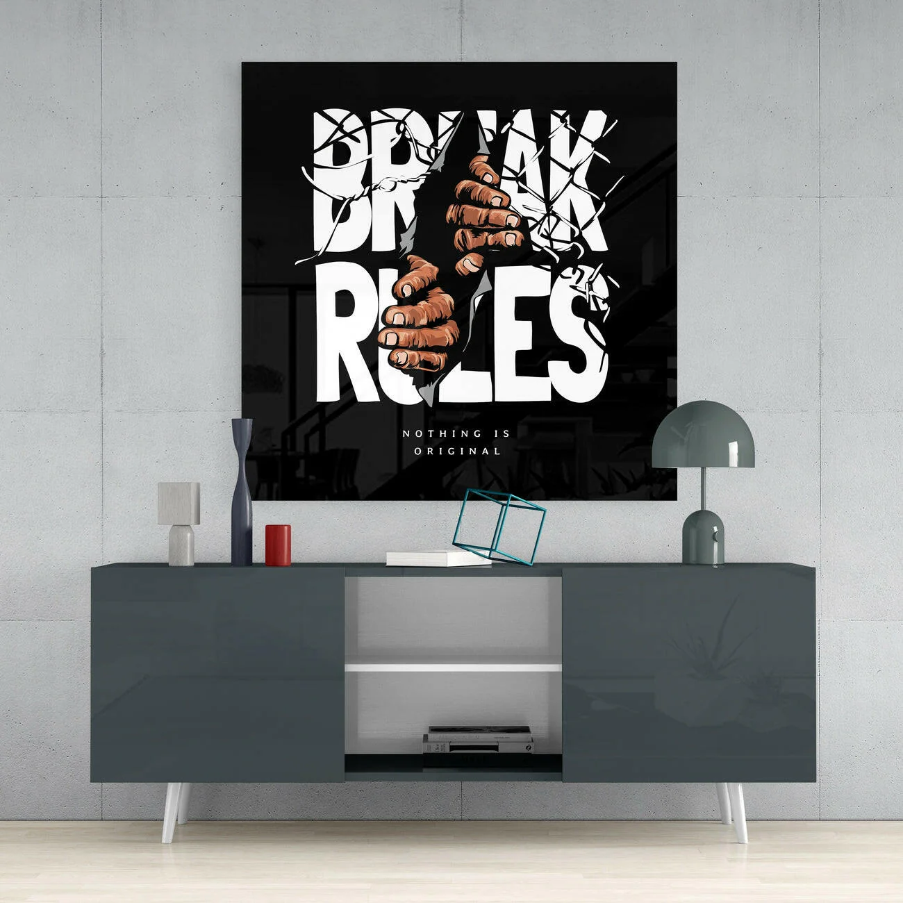 Rule Breaker Glass Wall Art - Image 4