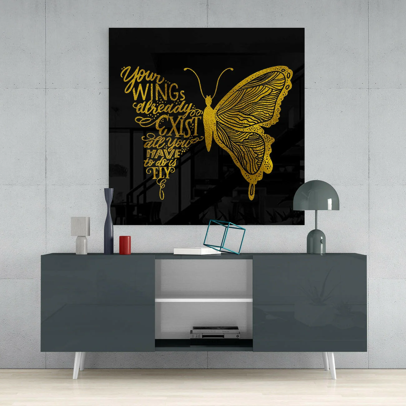 Your Wings Glass Wall Art - Image 4