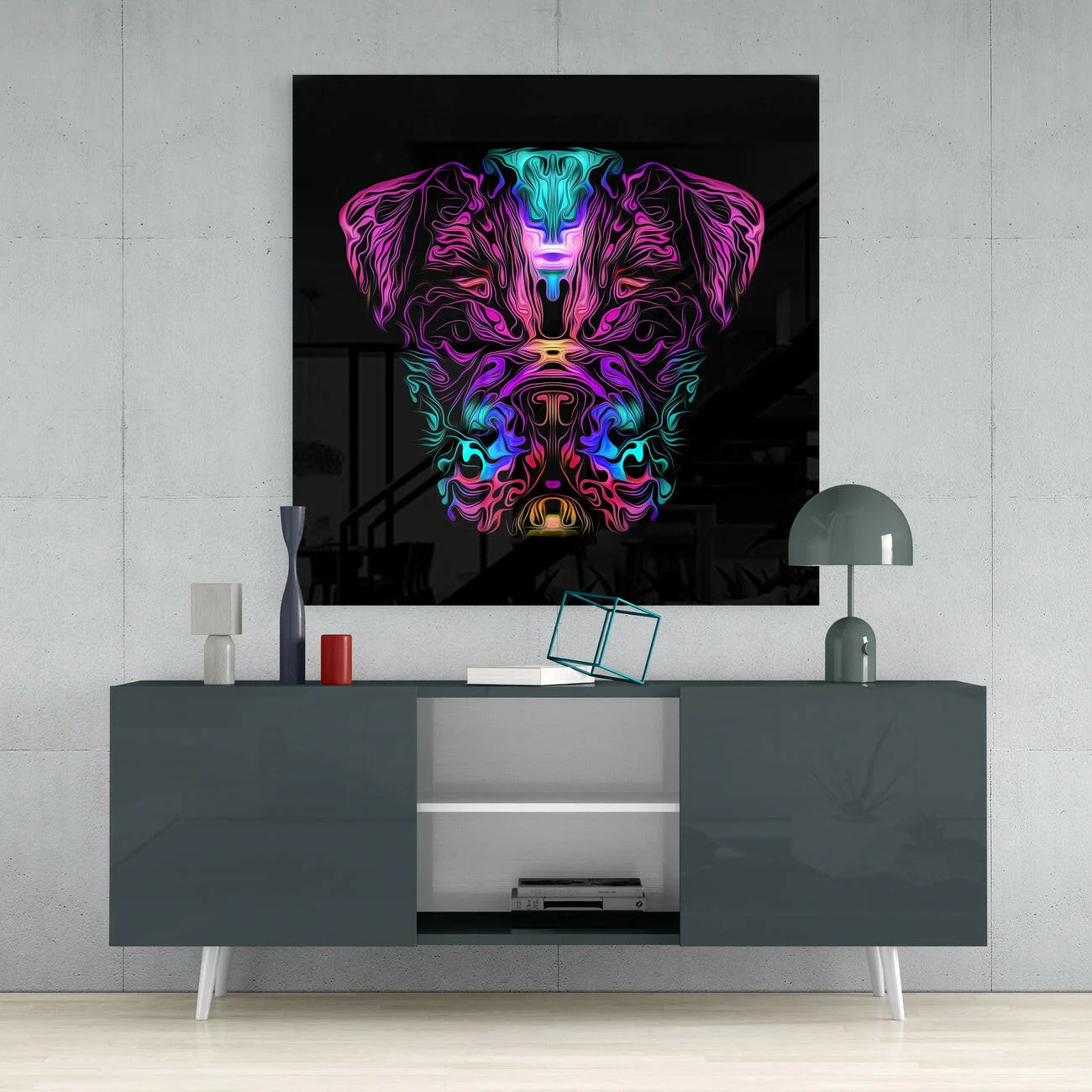 Angry Dog Glass Wall Art - Image 4