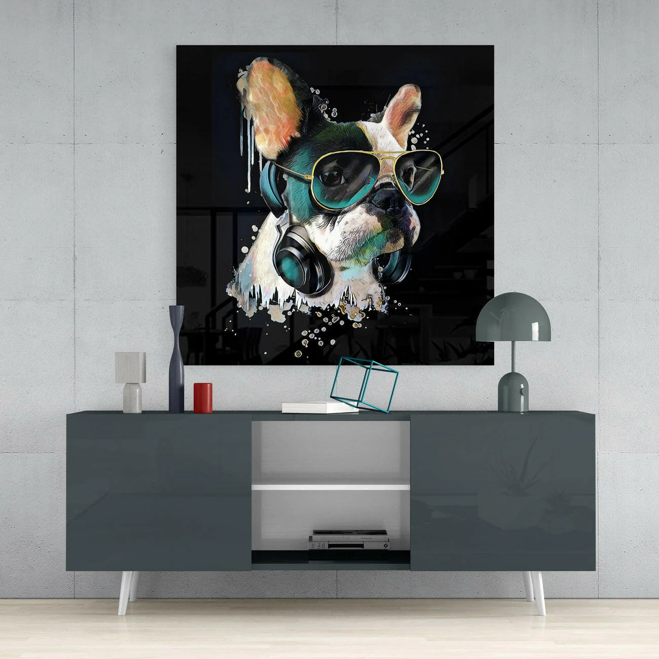 Punk Dog Glass Wall Art - Image 4