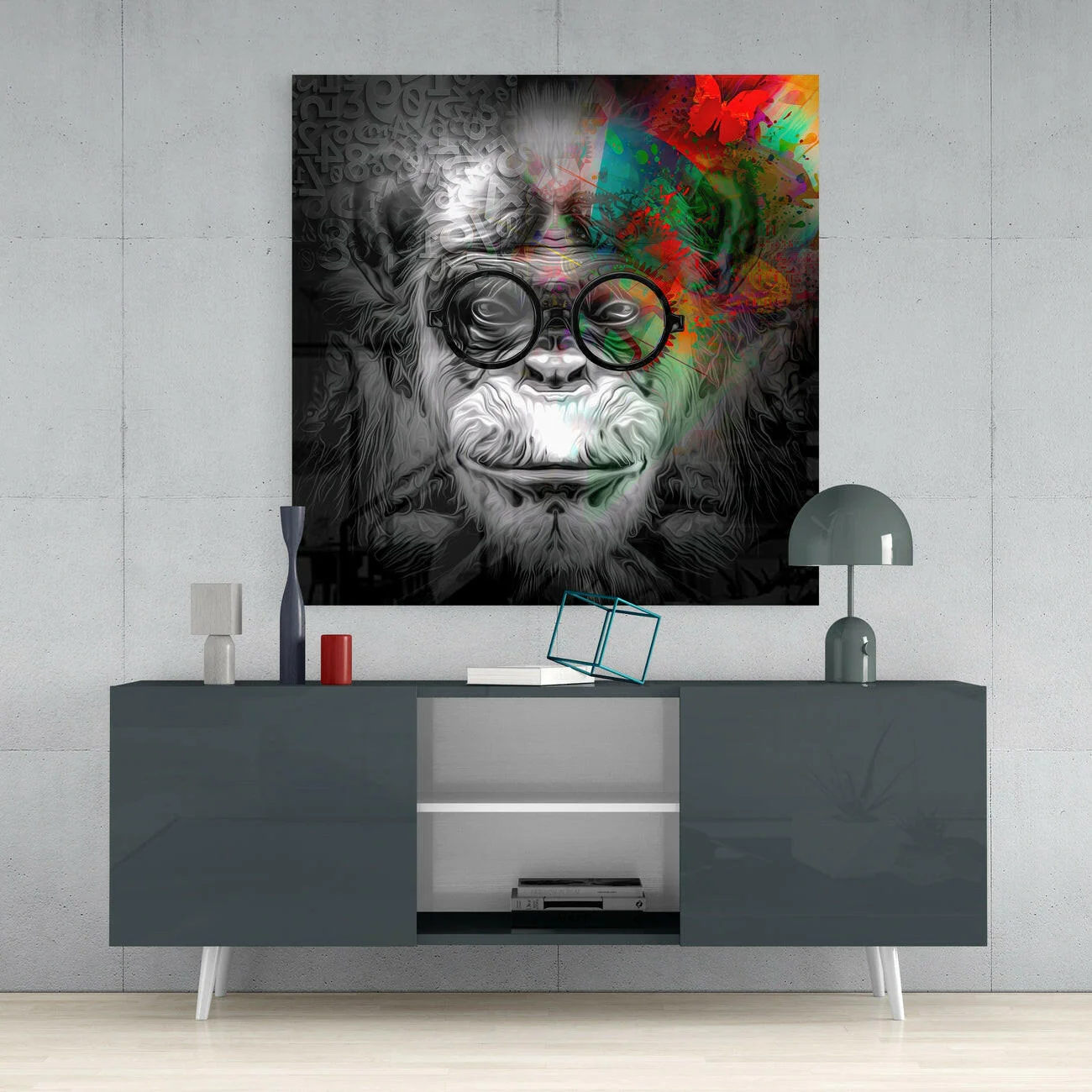 Wise Monkey Glass Wall Art - Image 4