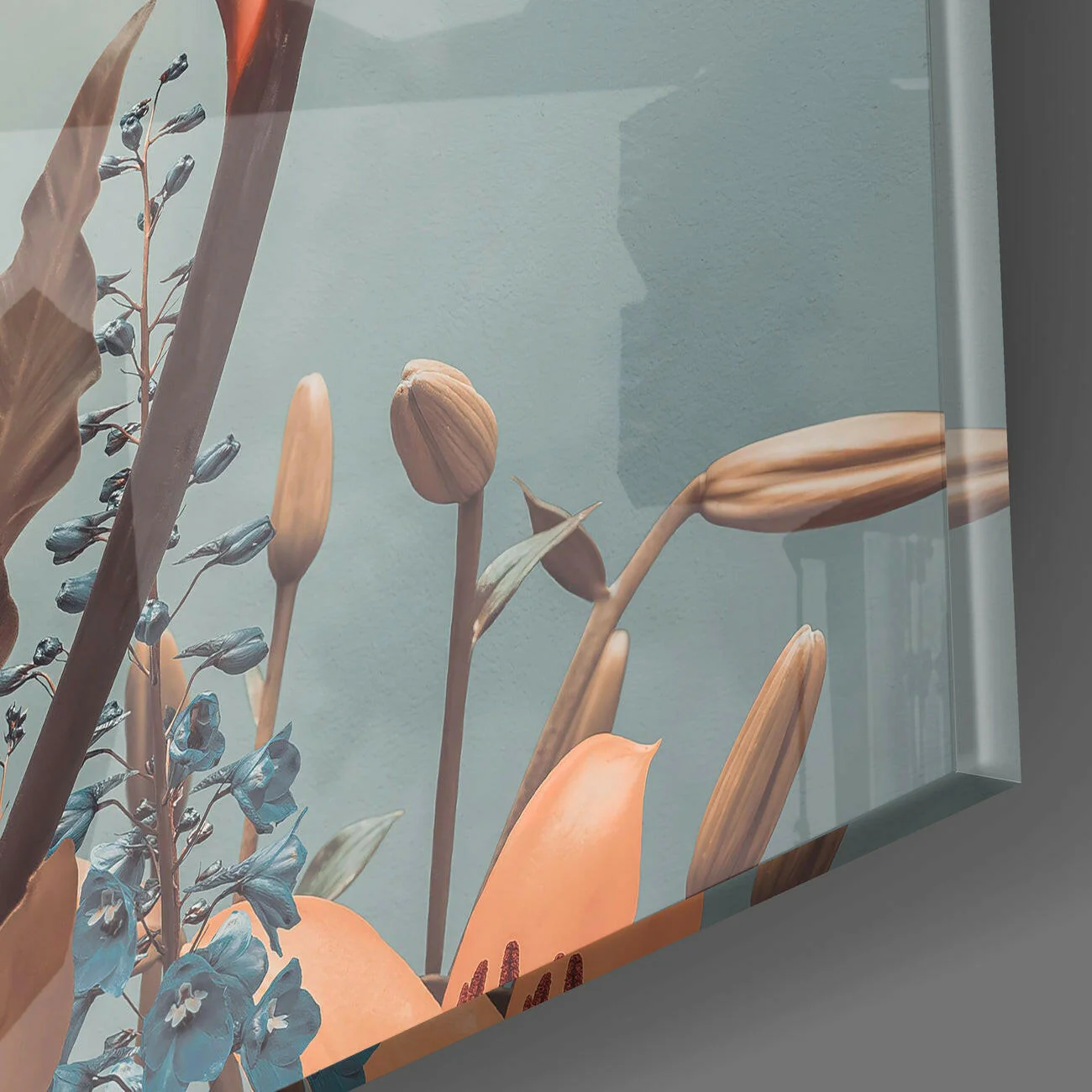 In The Flowers Glass Wall Art - Image 3