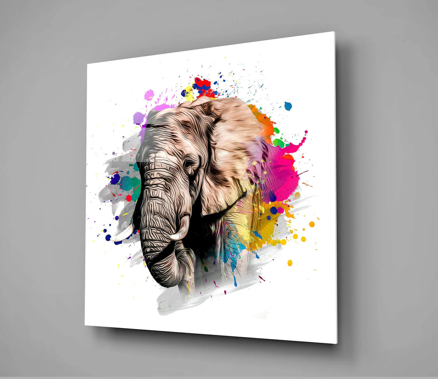 Elephant Glass Wall Art - Image 2