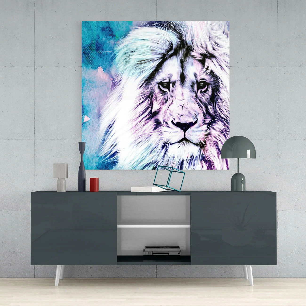 Lion Glass Wall Art - Image 4