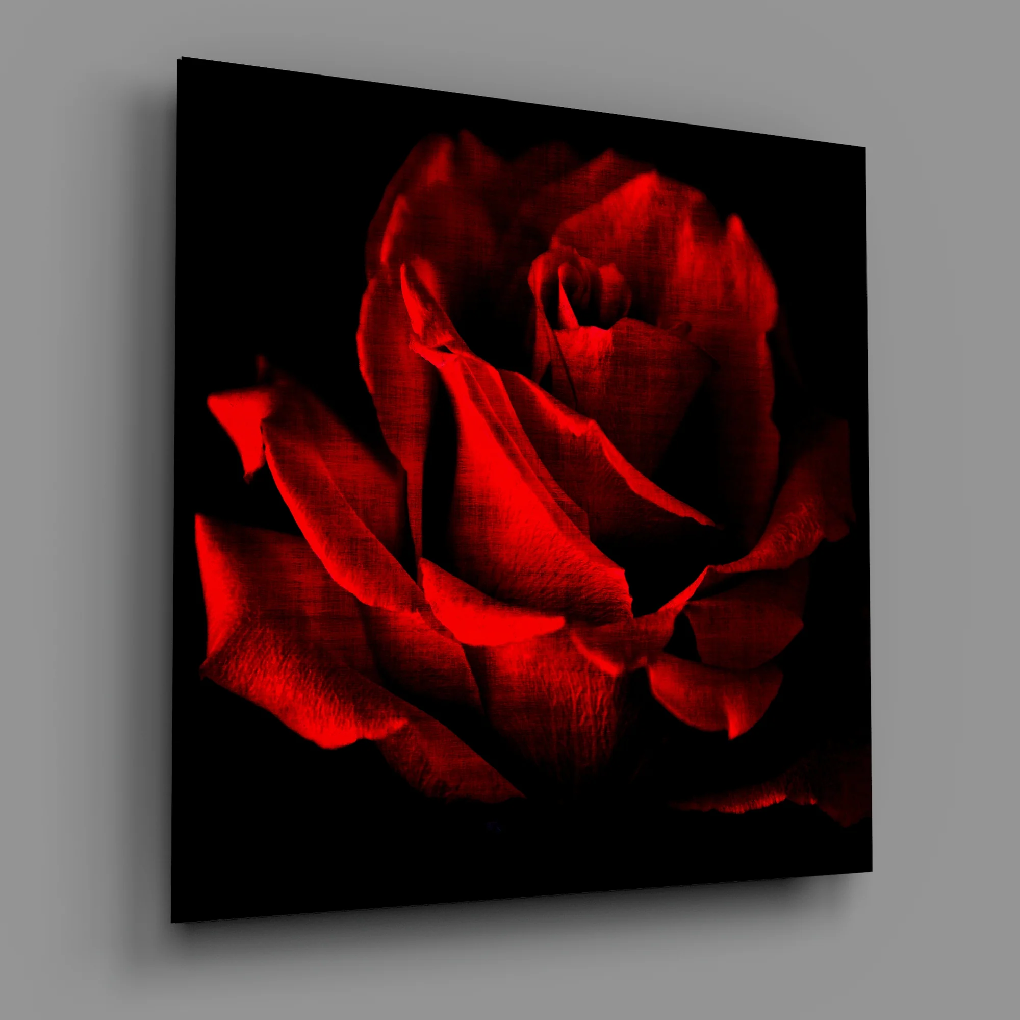 Red Rose Glass Wall Art - Image 2