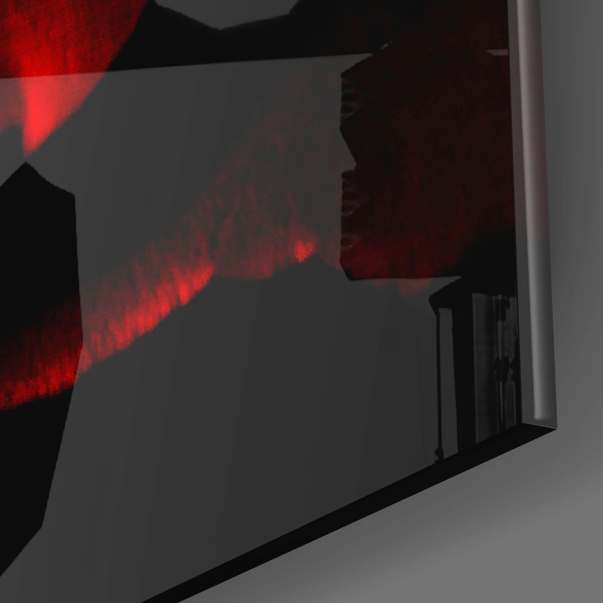 Red Rose Glass Wall Art - Image 3