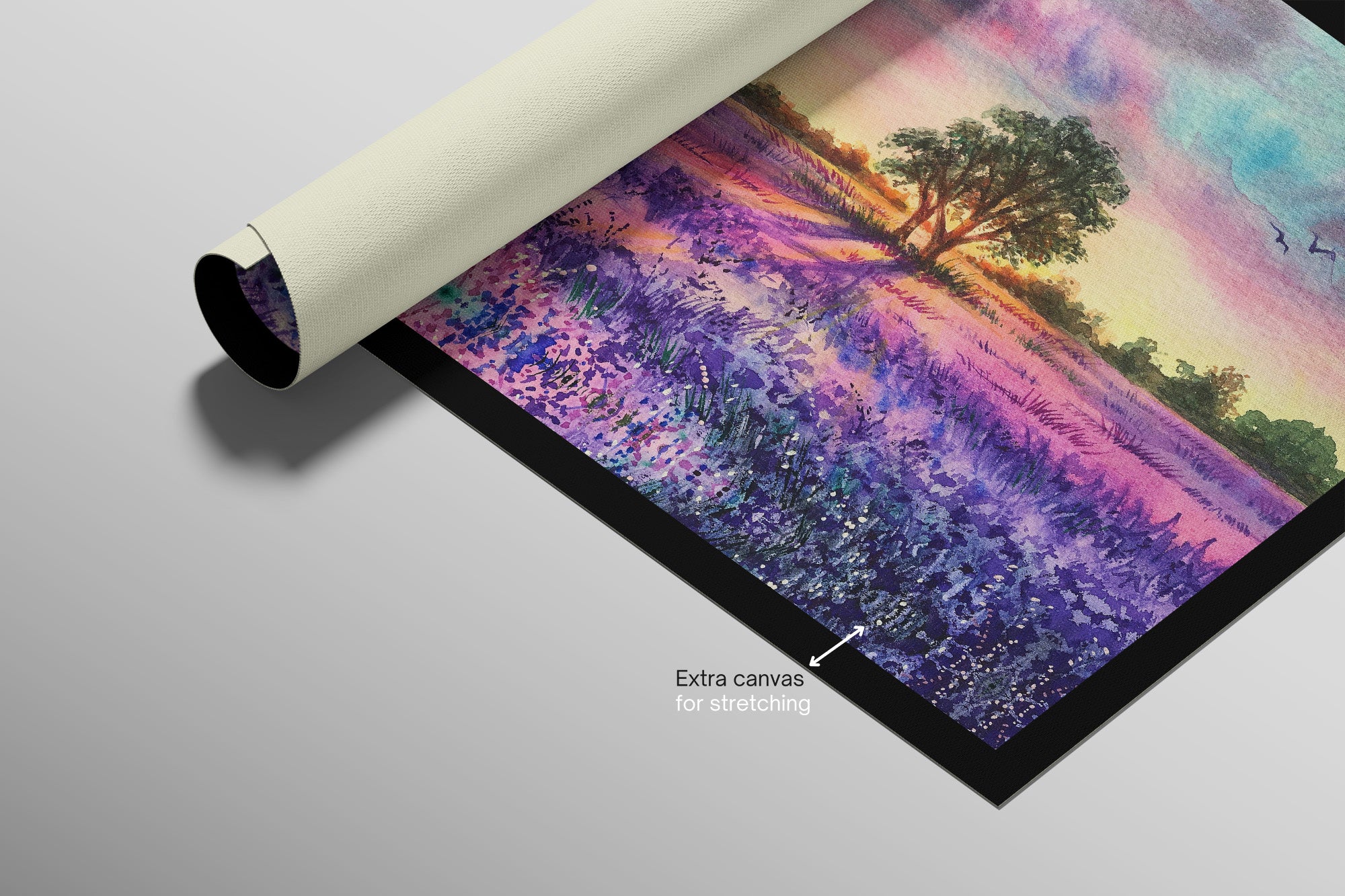 Lavender Sunset Tree — 3D Haptic Embossed High-Gloss Luxury Wall Art - Image 11