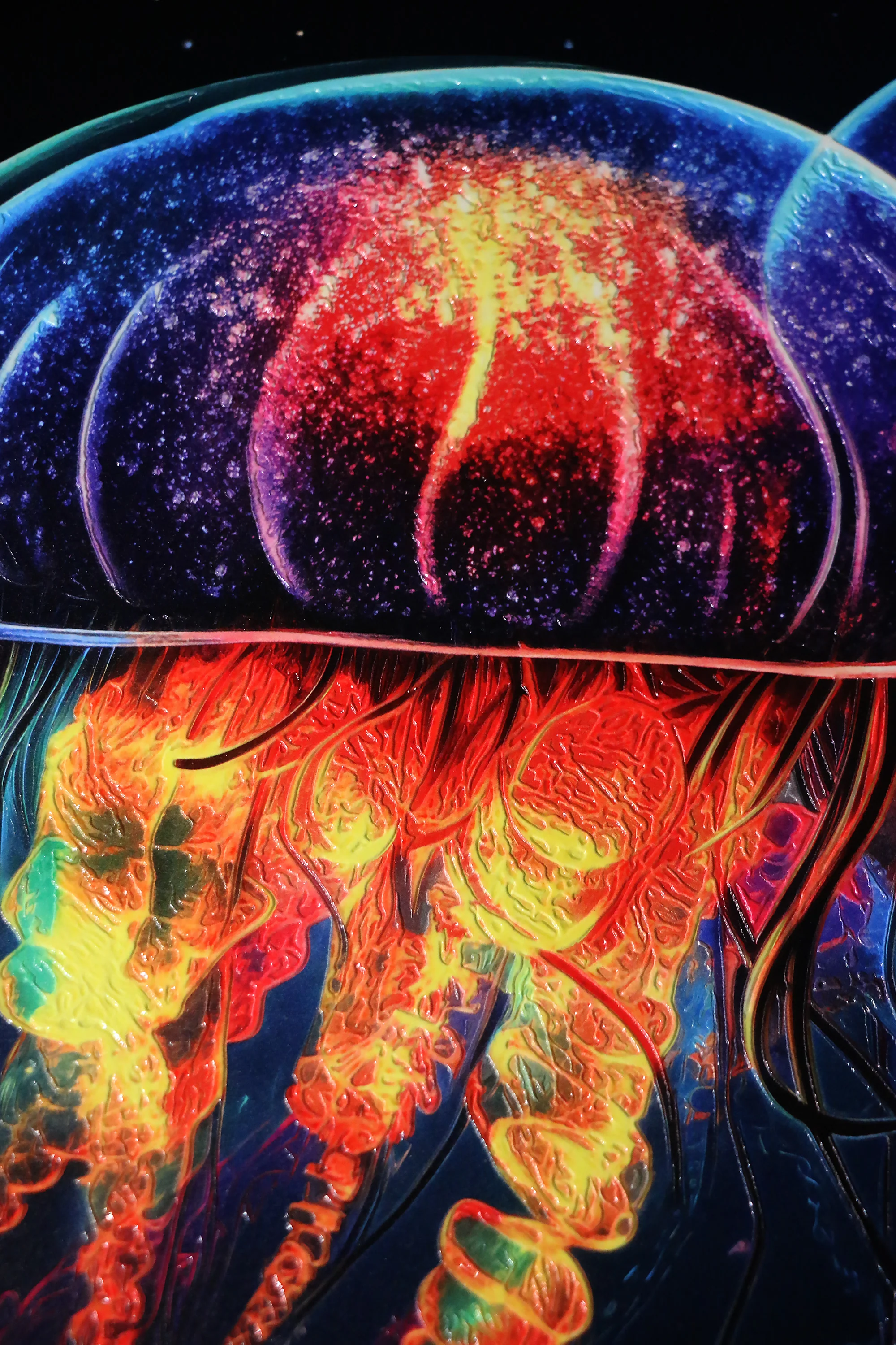 Luminescent Deep-Sea Duo — 3D Haptic Embossed High-Gloss Luxury Wall Art - Image 5