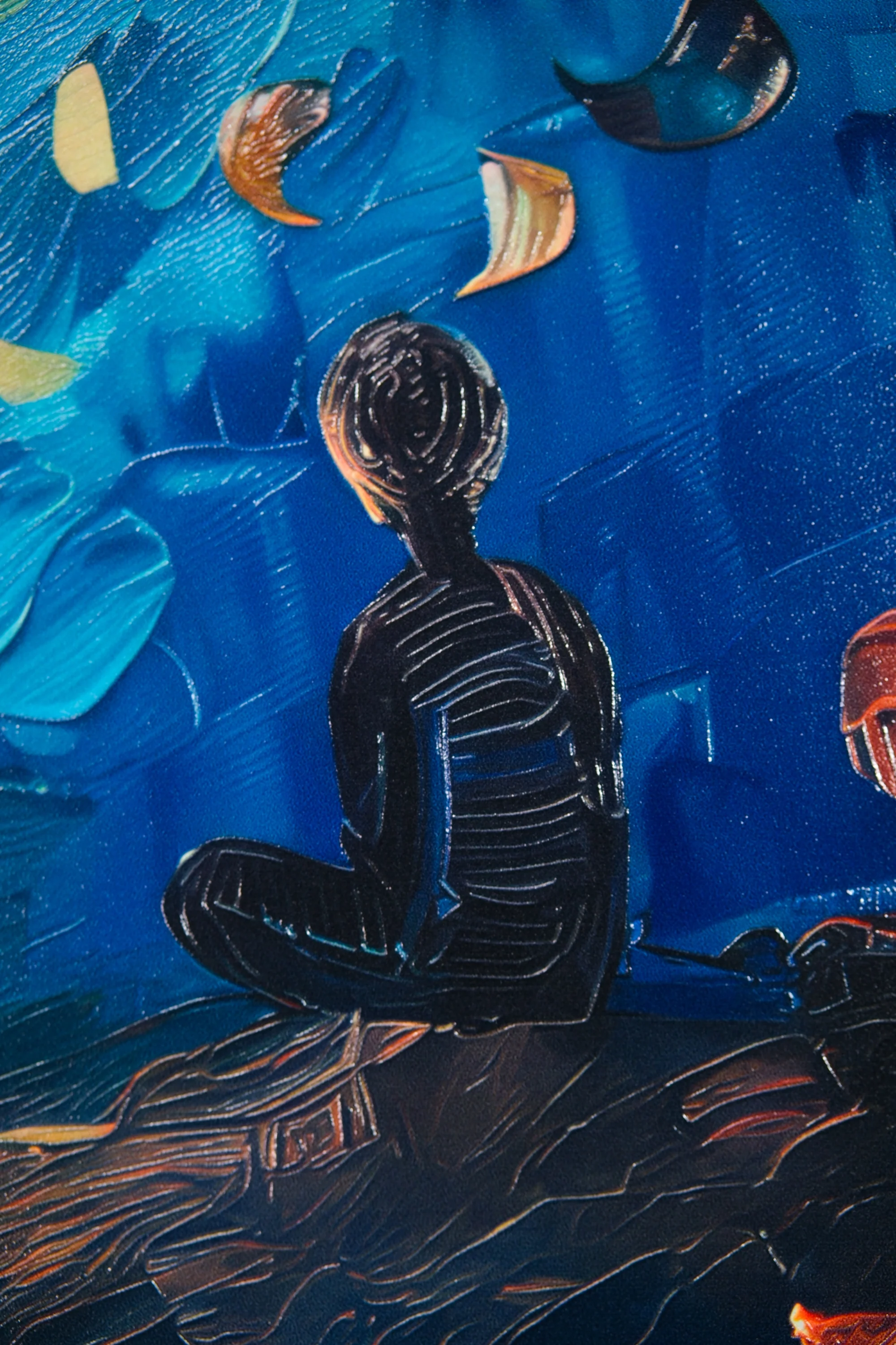 Lunar Serenade — Haptic 3D Embossed + High-Gloss Lacquer Print - Image 3