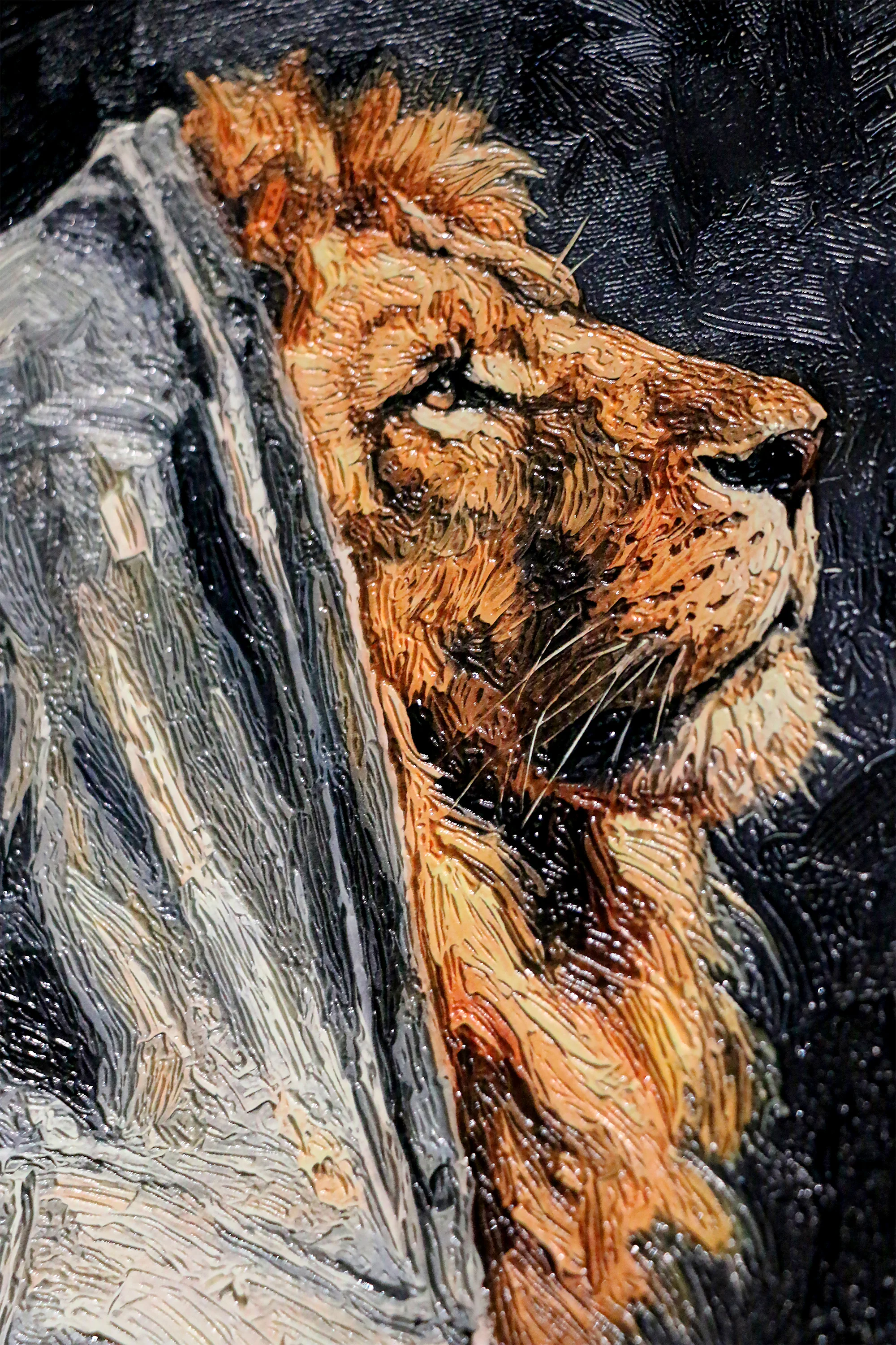 Majestic Urban Monarch — A 3D Impasto Portrait of Street Royalty - Image 2