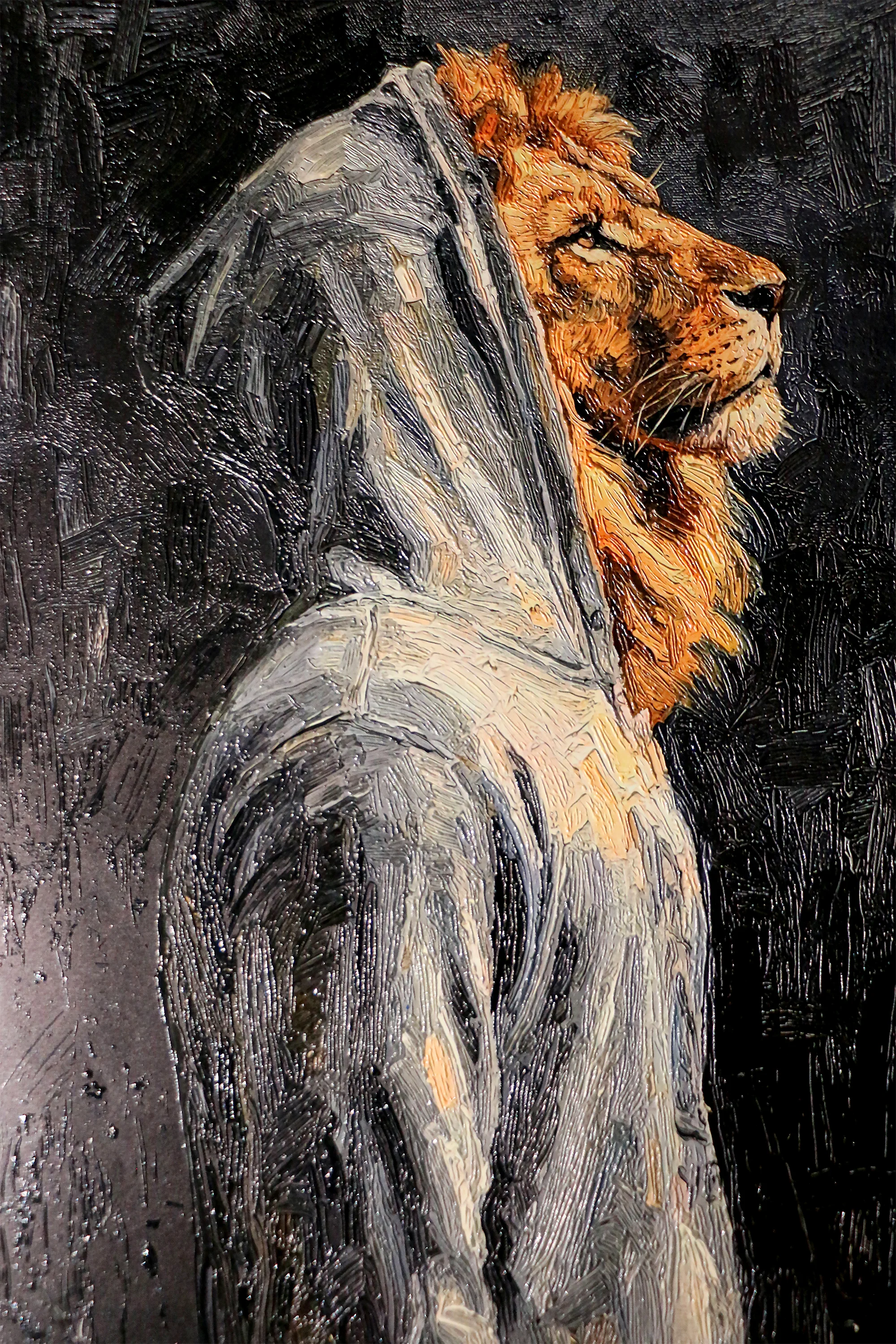 Majestic Urban Monarch — A 3D Impasto Portrait of Street Royalty - Image 4
