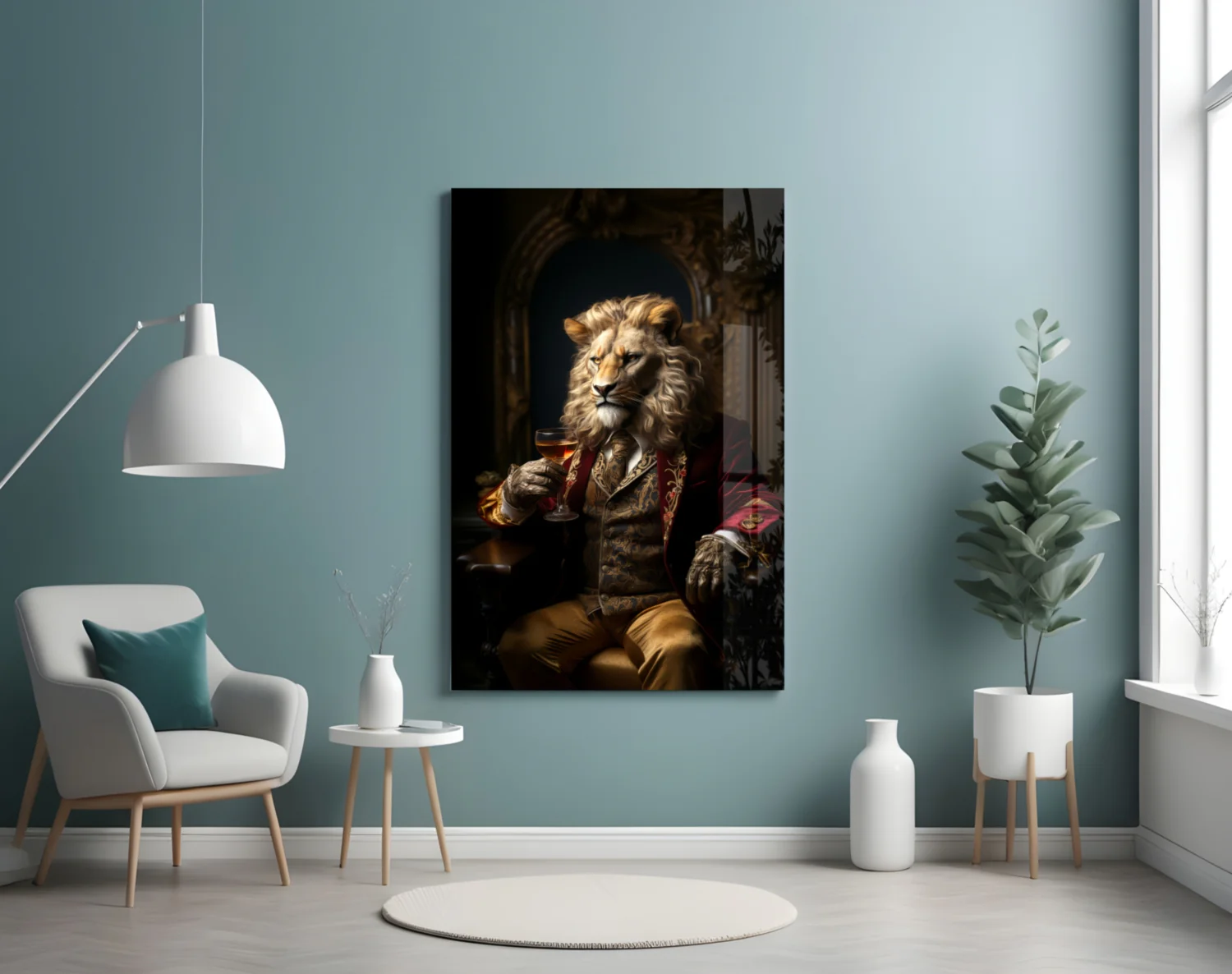 Gentleman Glass Wall Art|| Designer's Collection - Image 5