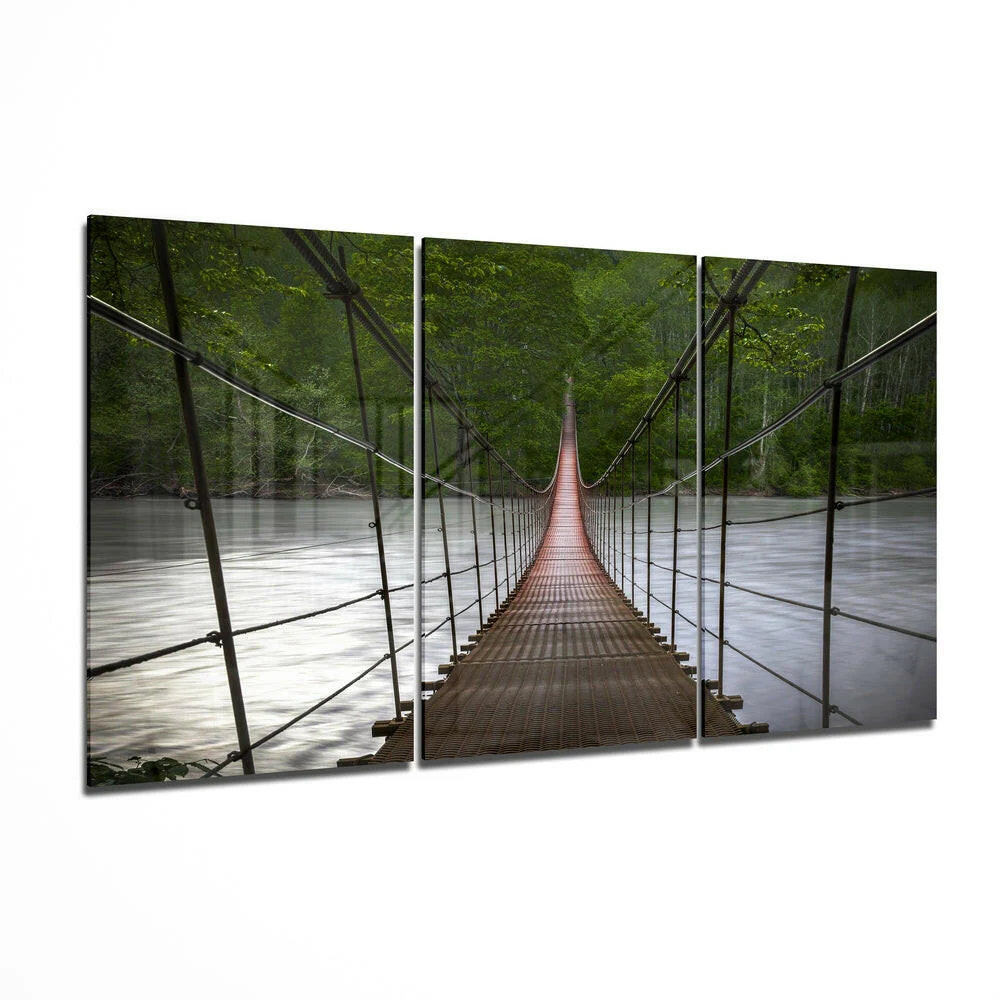 Suspension Bridge Mega Glass Wall Art - Image 2