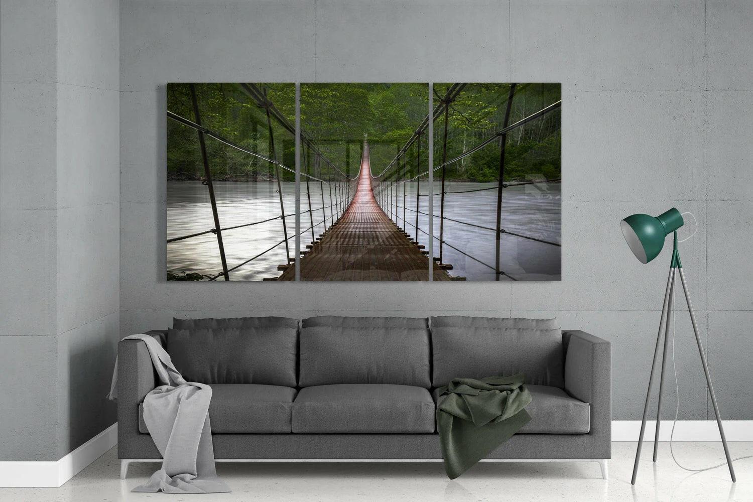 Suspension Bridge Mega Glass Wall Art - Image 4