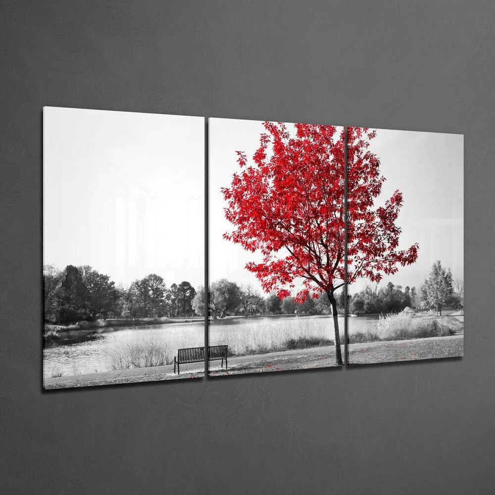 Autumn Tree Mega Glass Wall Art - Image 2