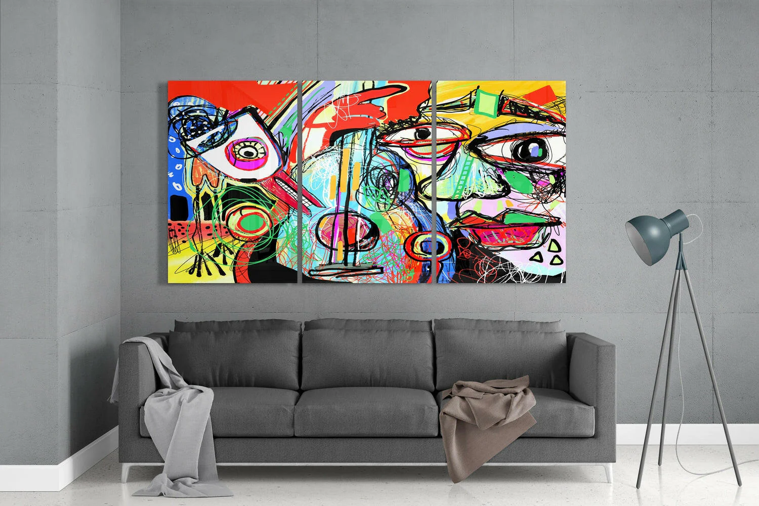 Abstract Cello Mega Glass Wall Art - Image 3