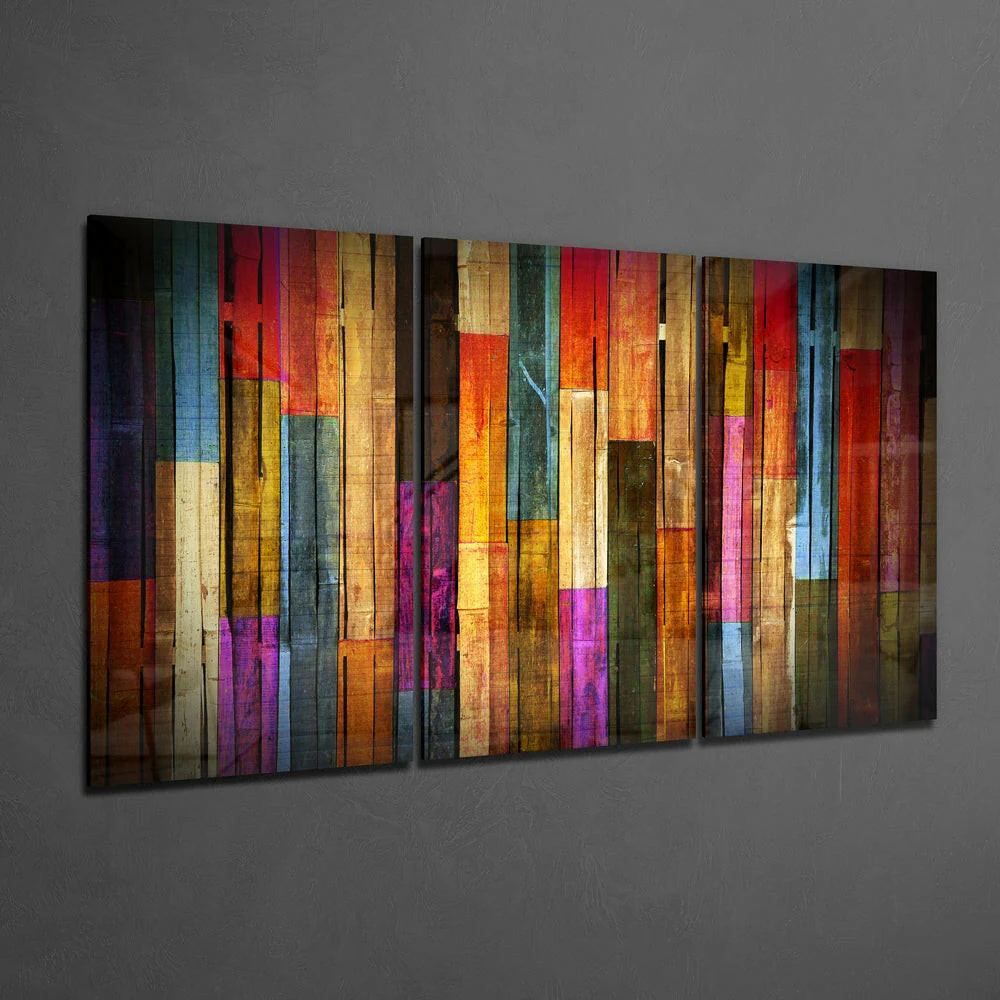 Painted Wood Mega Glass Wall Art - Image 2