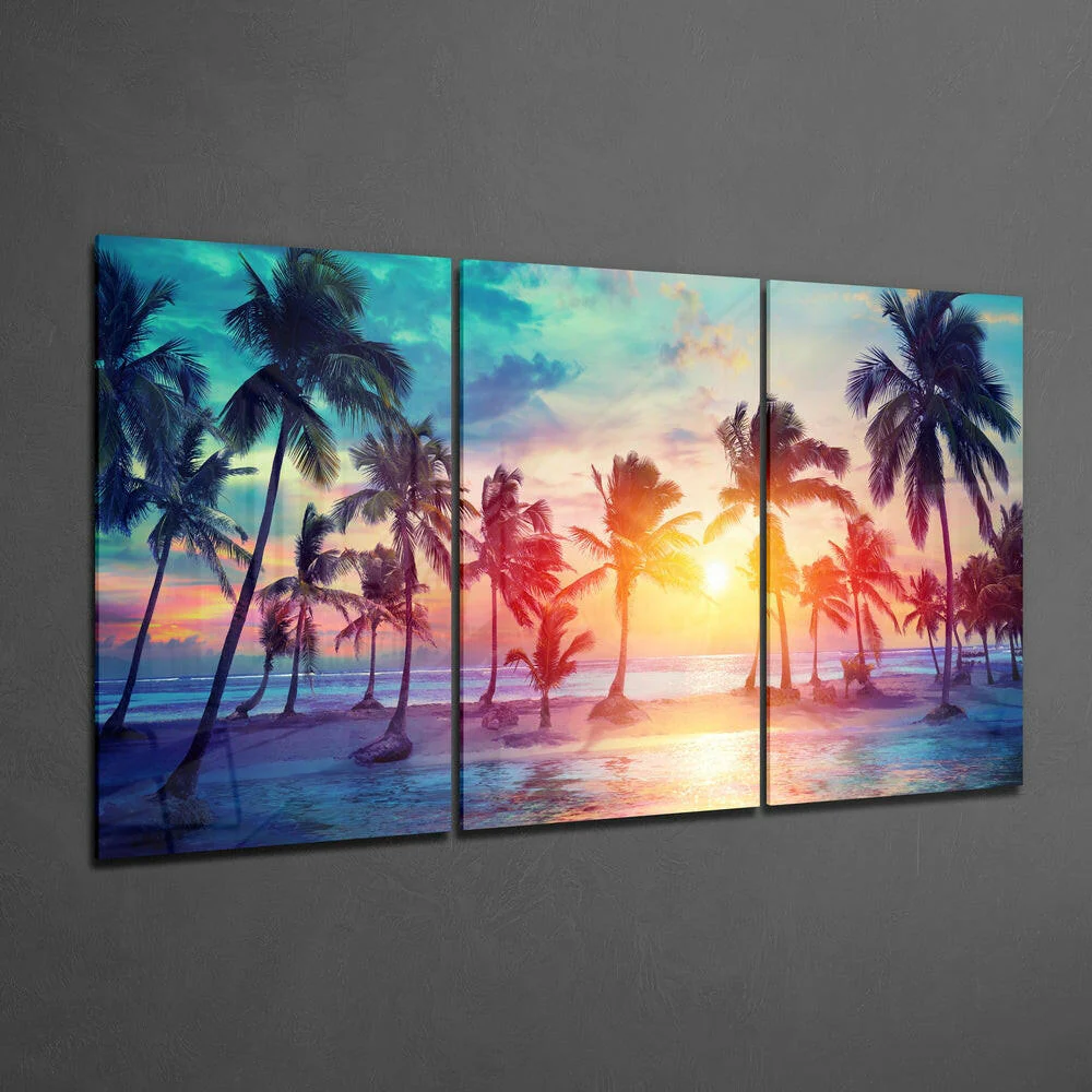 Palm Glass Wall Art - Image 2