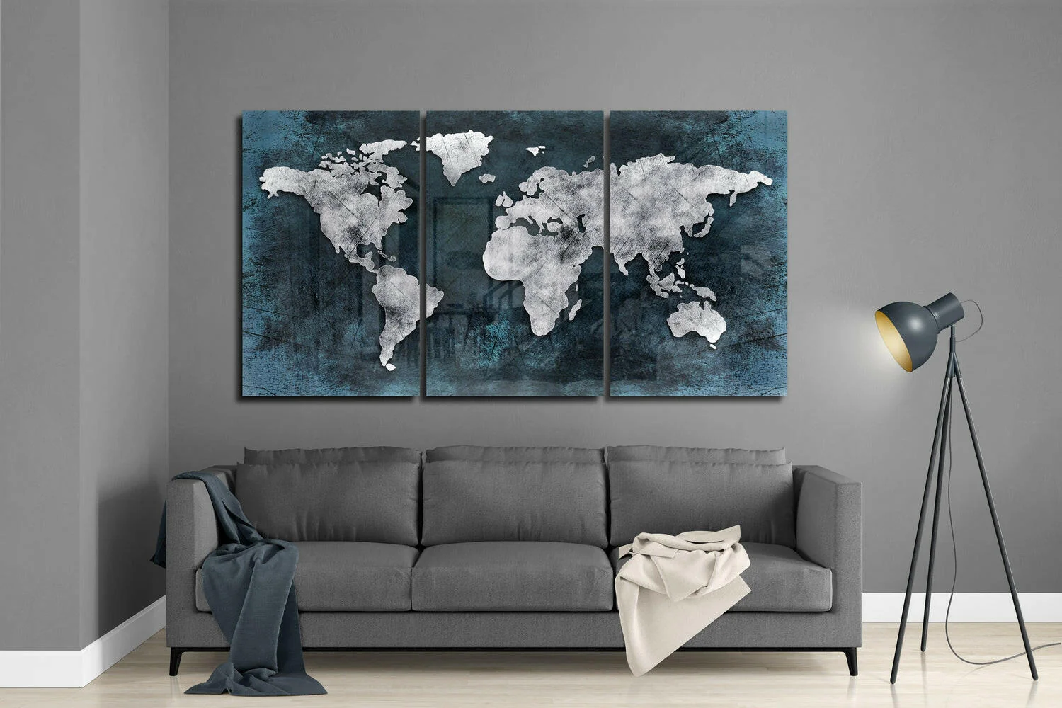 World Map Mega Glass Wall Art - Image 3