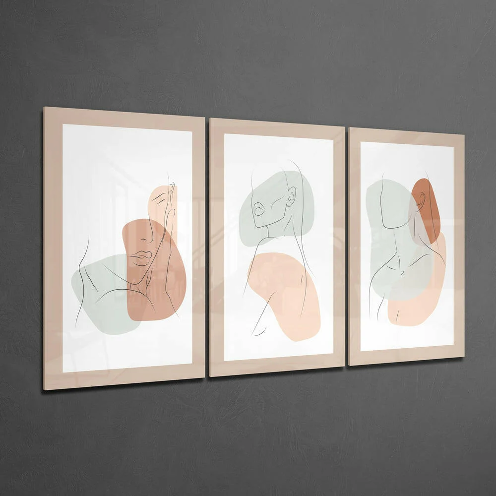 Abstract Shapes 1 Glass Wall Art - Image 2