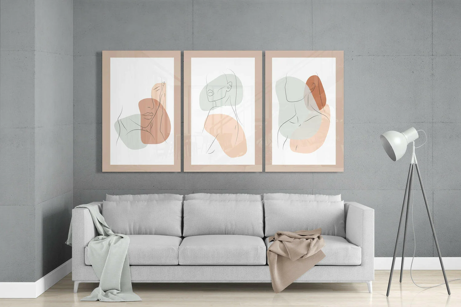Abstract Shapes 1 Glass Wall Art - Image 3