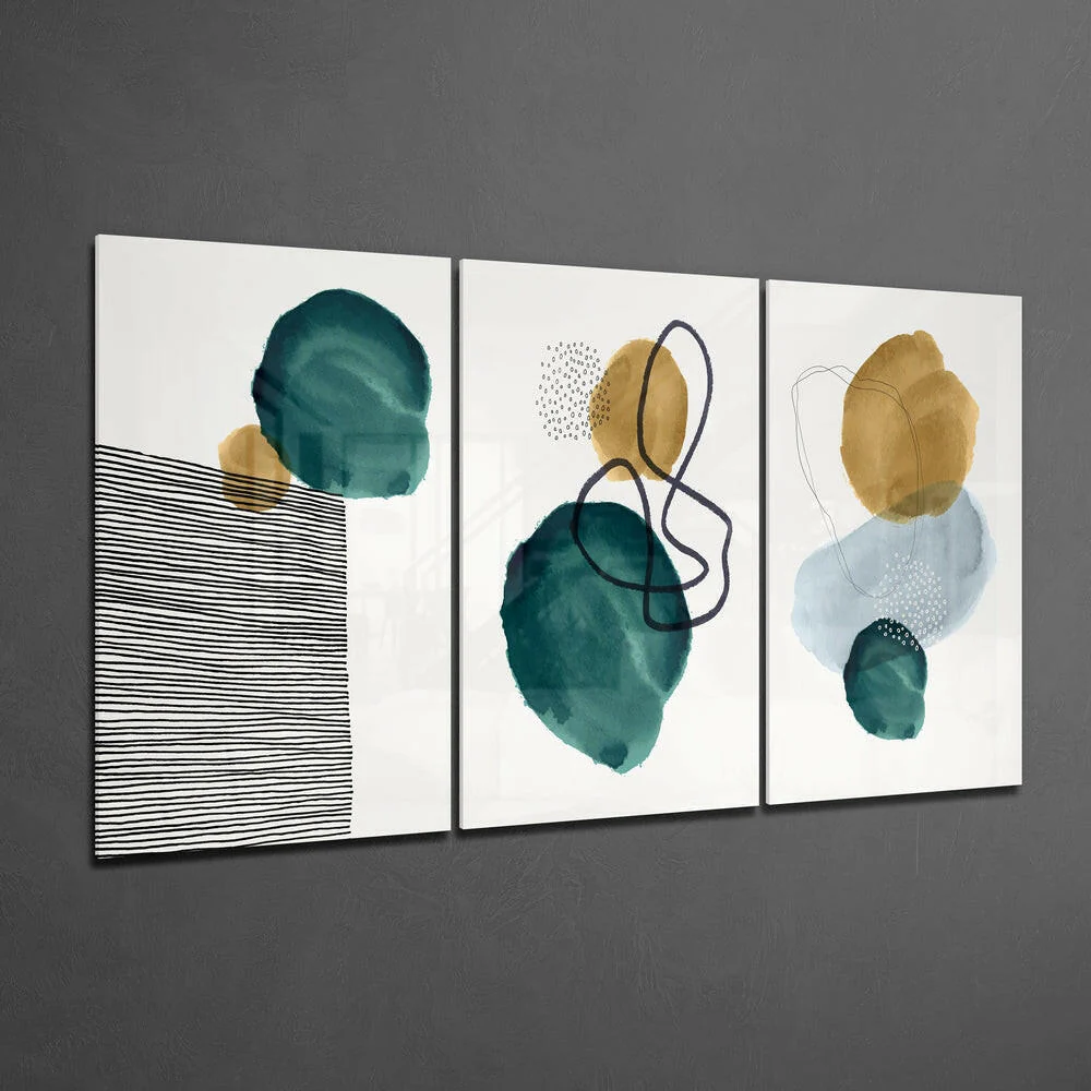 Abstract Shapes 10 Glass Wall Arts - Image 2