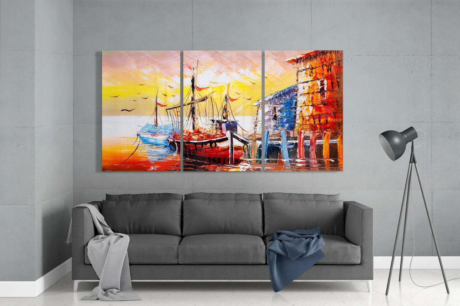 Boat on the Beach Glass Wall Art - Image 3