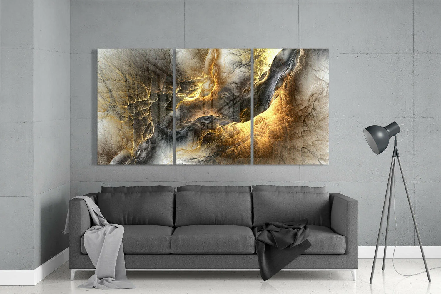 Yellow Lava Glass Wall Art - Image 3