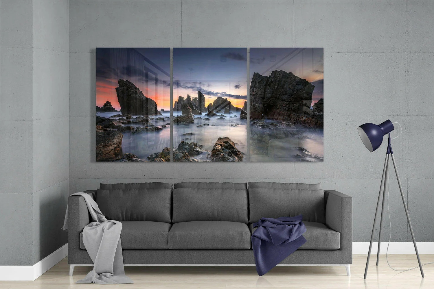 Cliffs Glass Wall Art - Image 3