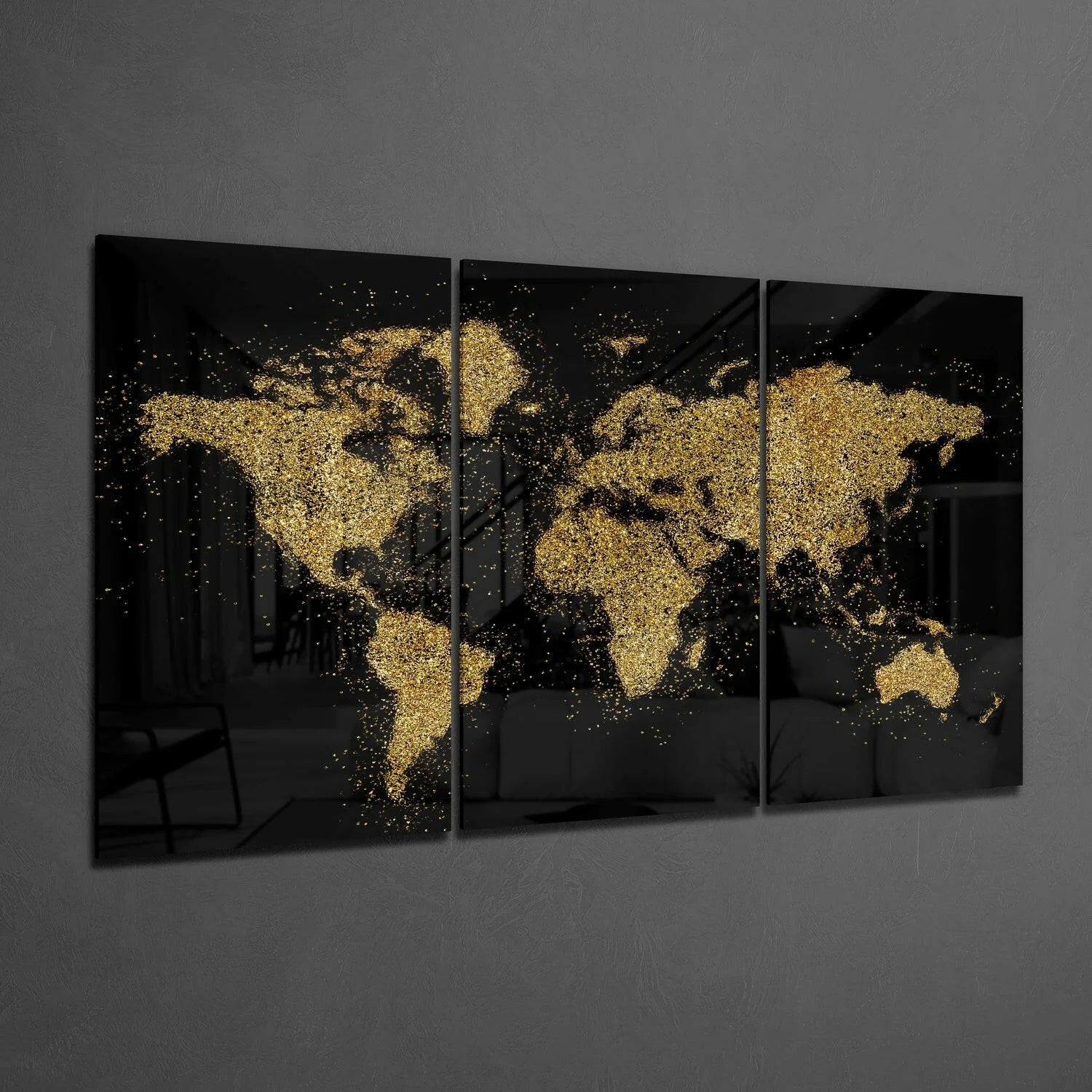 World Map Glass Wall Art - Image 2
