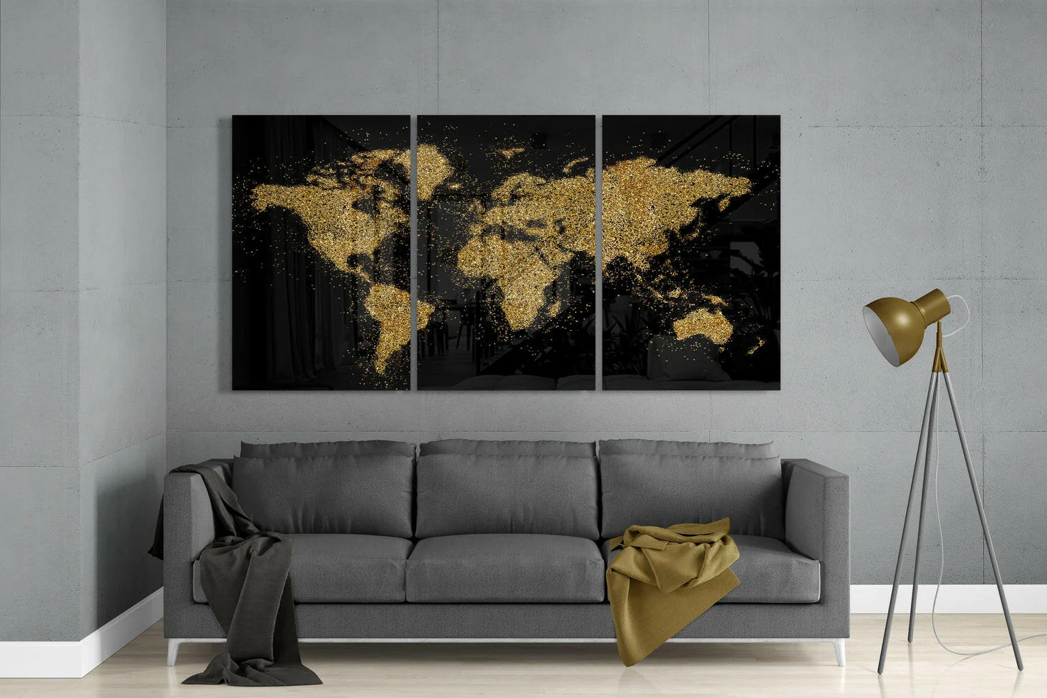 World Map Glass Wall Art - Image 3