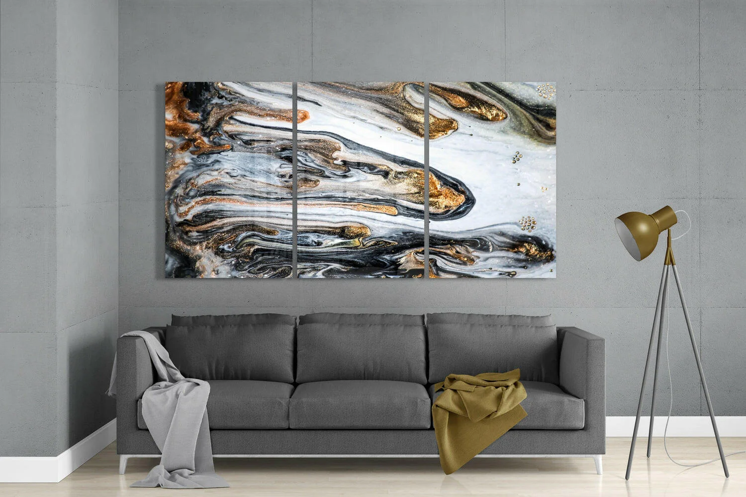 Marbling Colors Glass Wall Art - Image 3