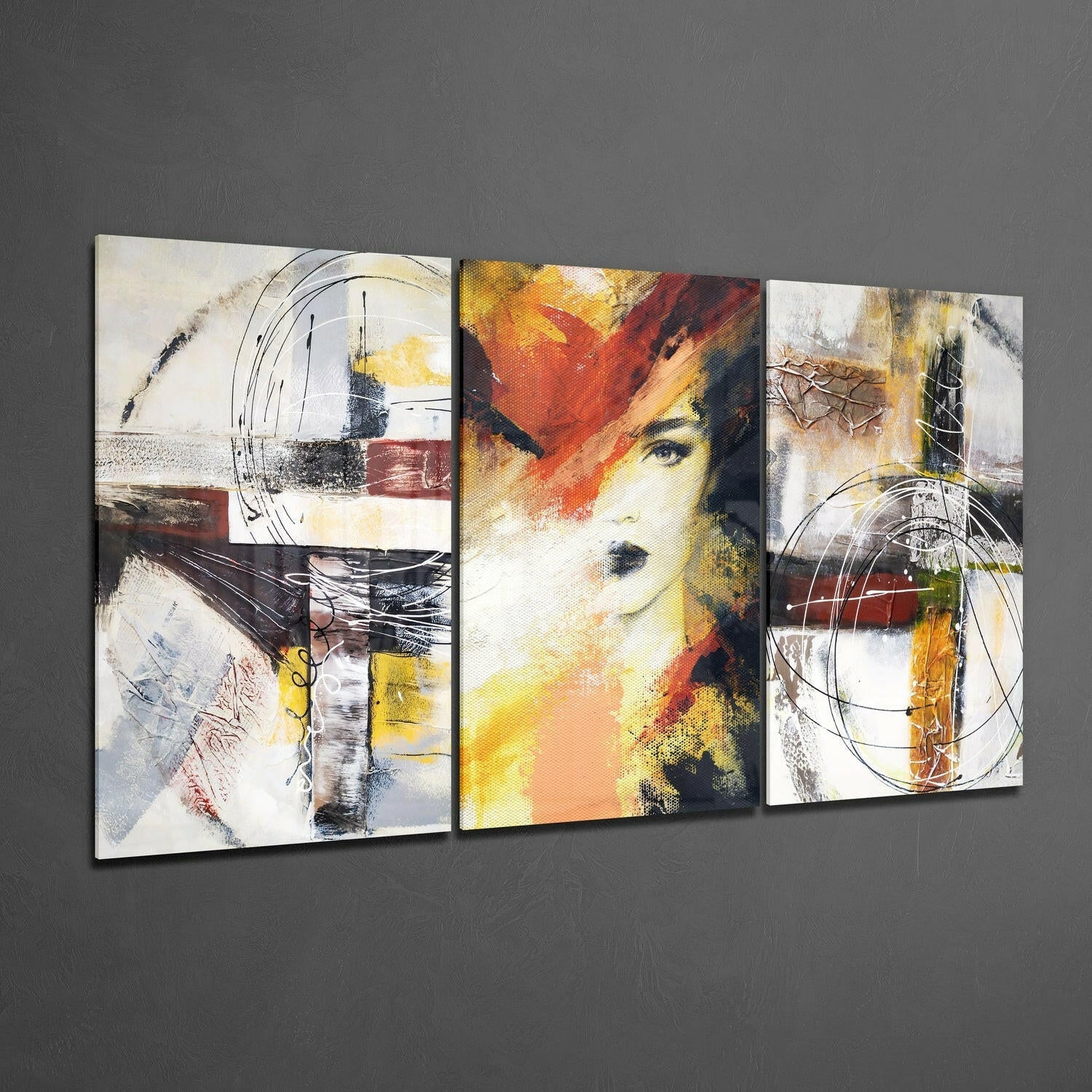 Women and Shapes Glass Wall Art - Image 2