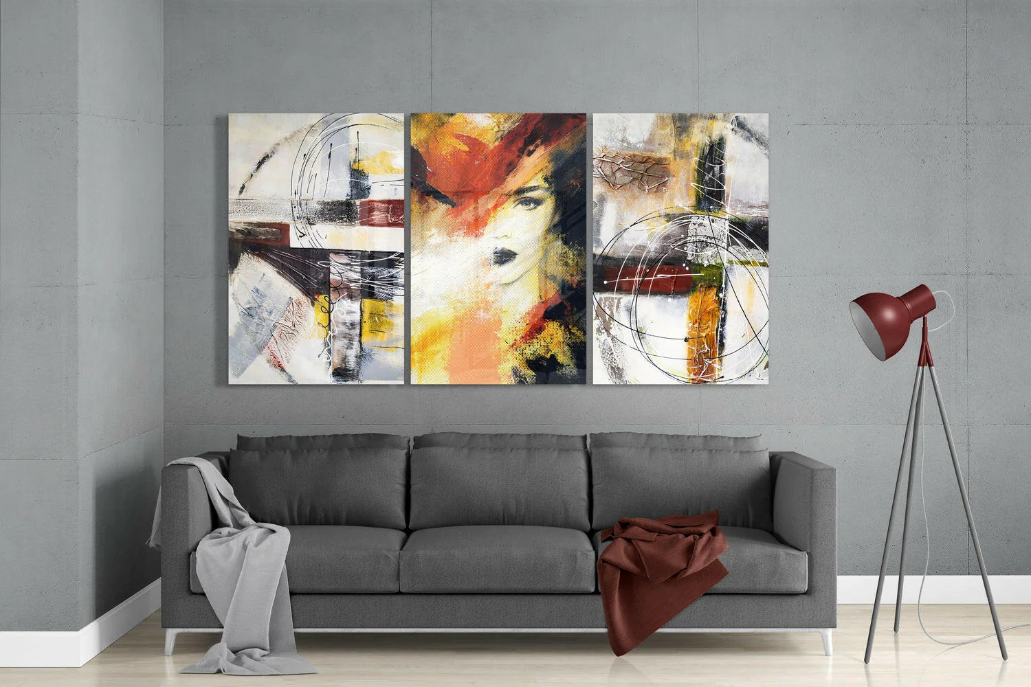 Women and Shapes Glass Wall Art - Image 3