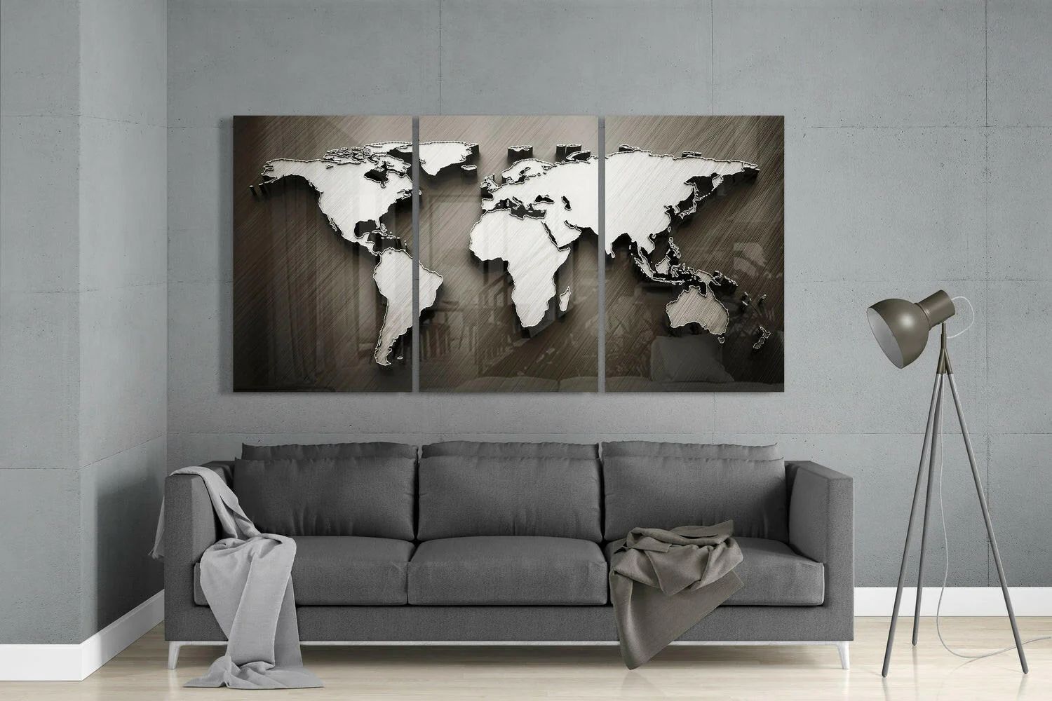 World Map Glass Wall Art - Image 3