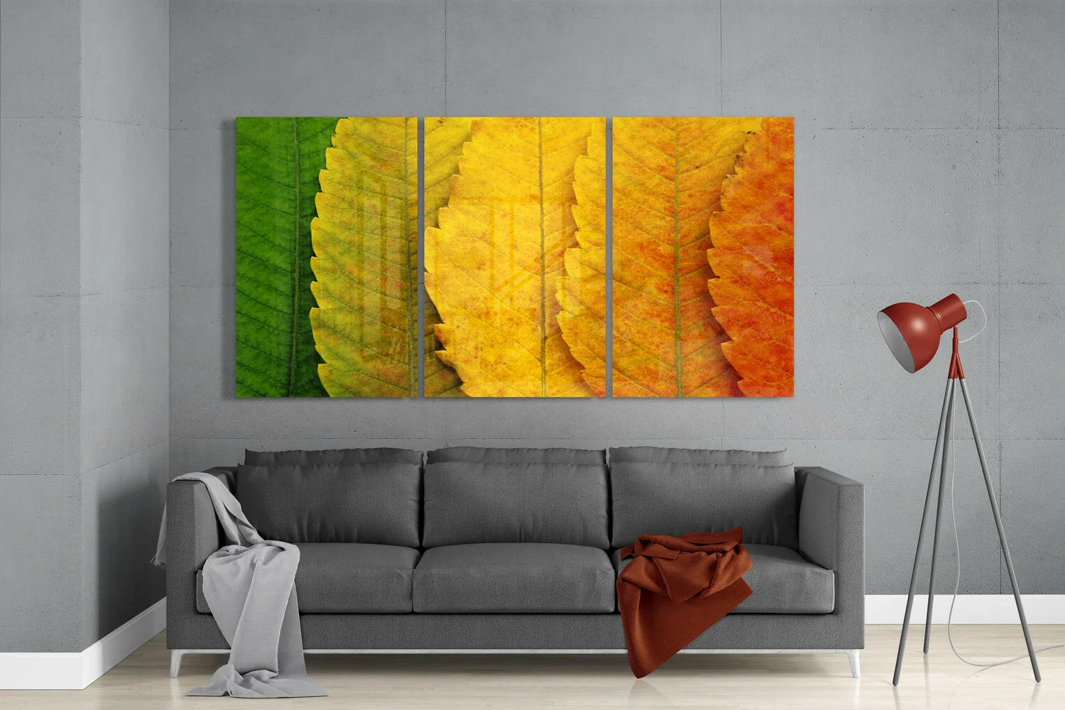 Autumn Leaves Glass Wall Art - Image 3