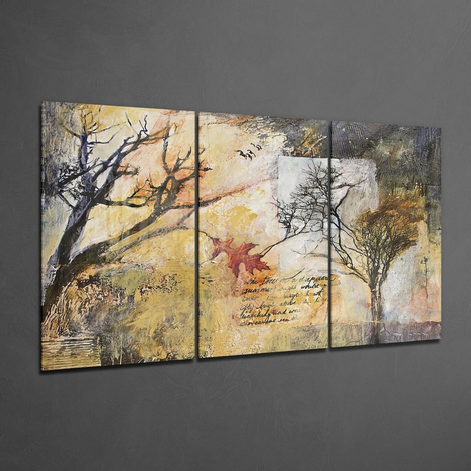 Autumn Trees Glass Wall Art - Image 2