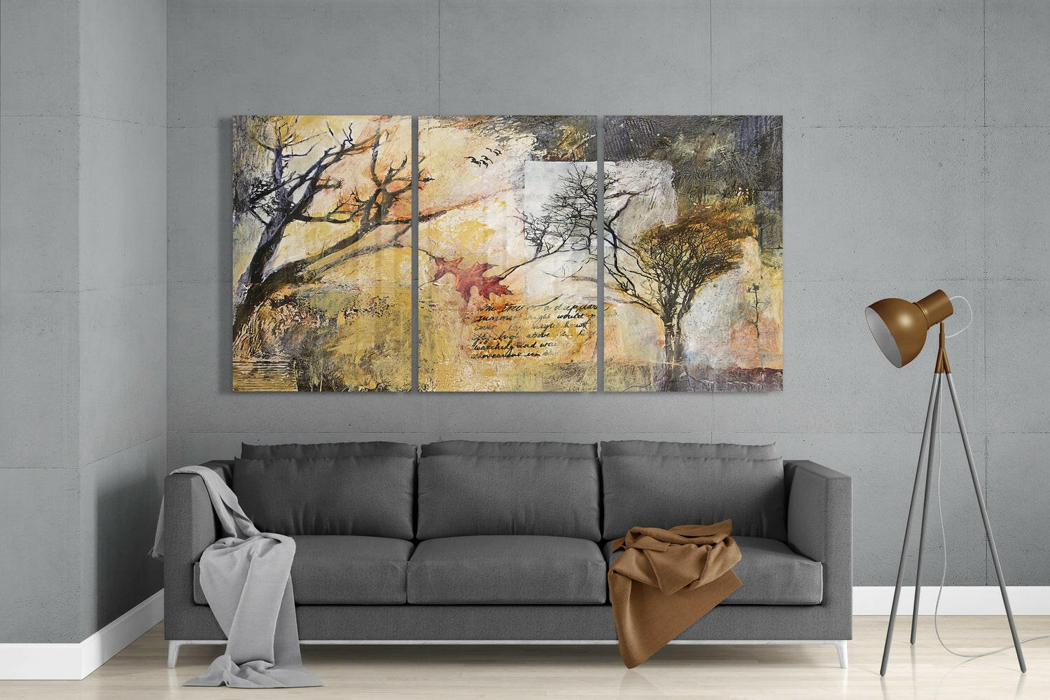 Autumn Trees Glass Wall Art - Image 3