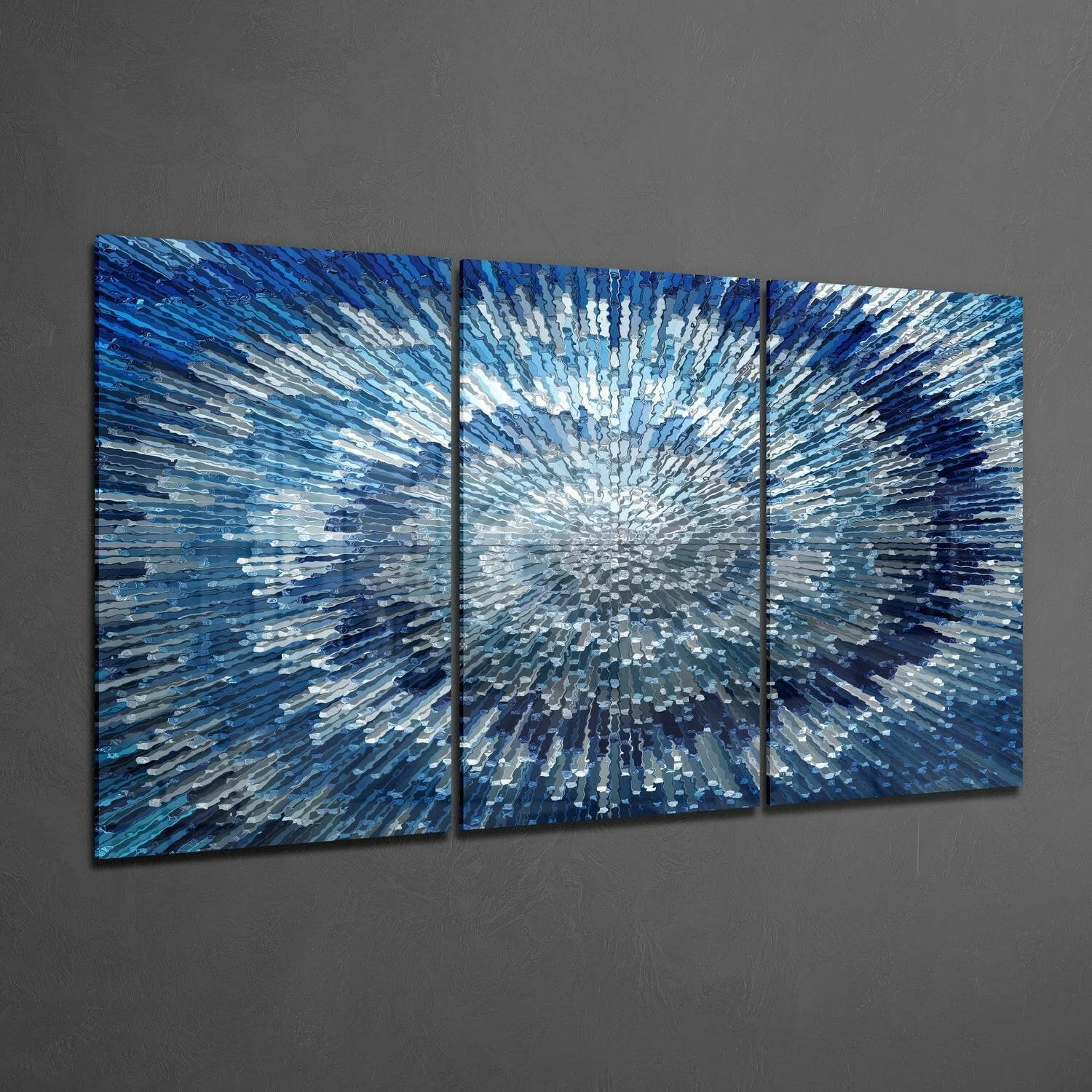 Blue Texture Glass Wall Art - Image 2