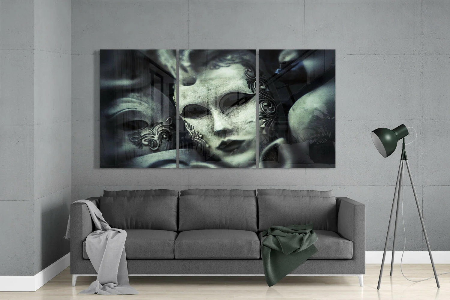 Mask Glass Wall Art - Image 3