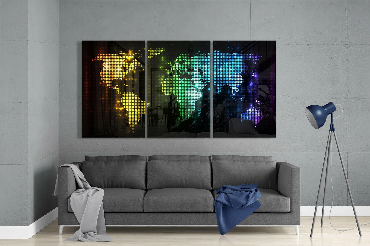 World Map Glass Wall Art - Image 3