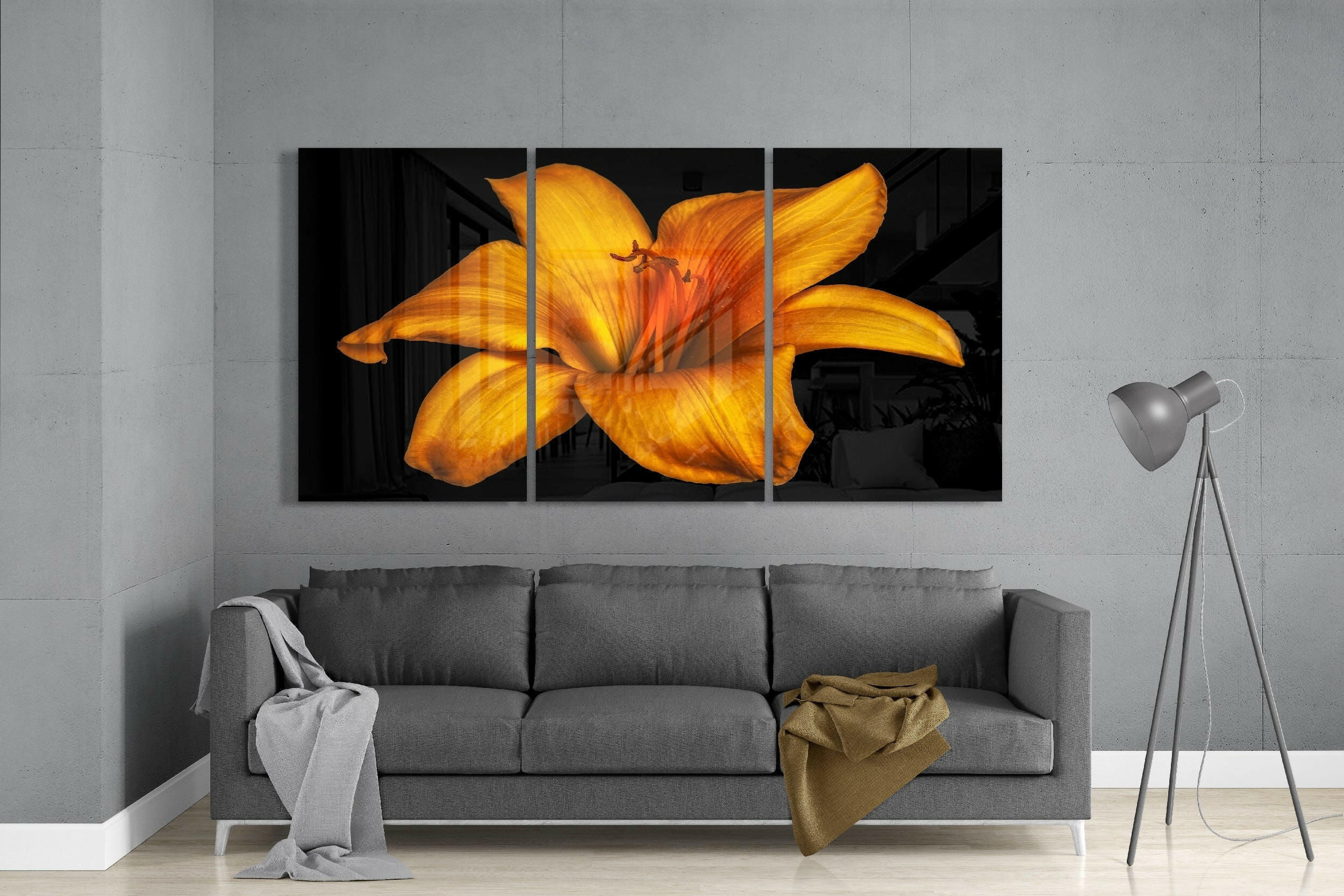 Flower - Orange Lilium Glass Art - Image 3
