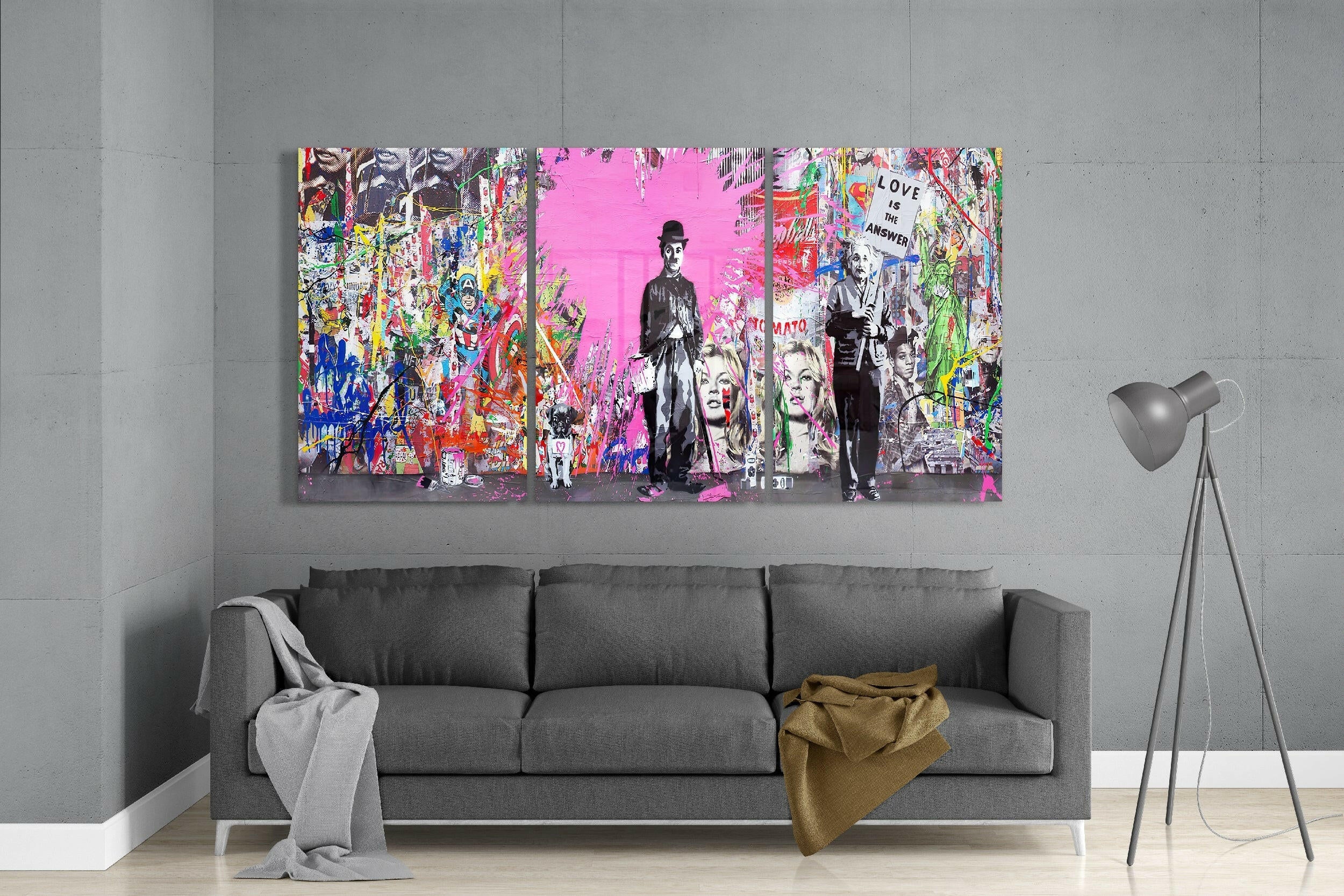 Charlie Chaplin - Banksy Glass Art - Image 3