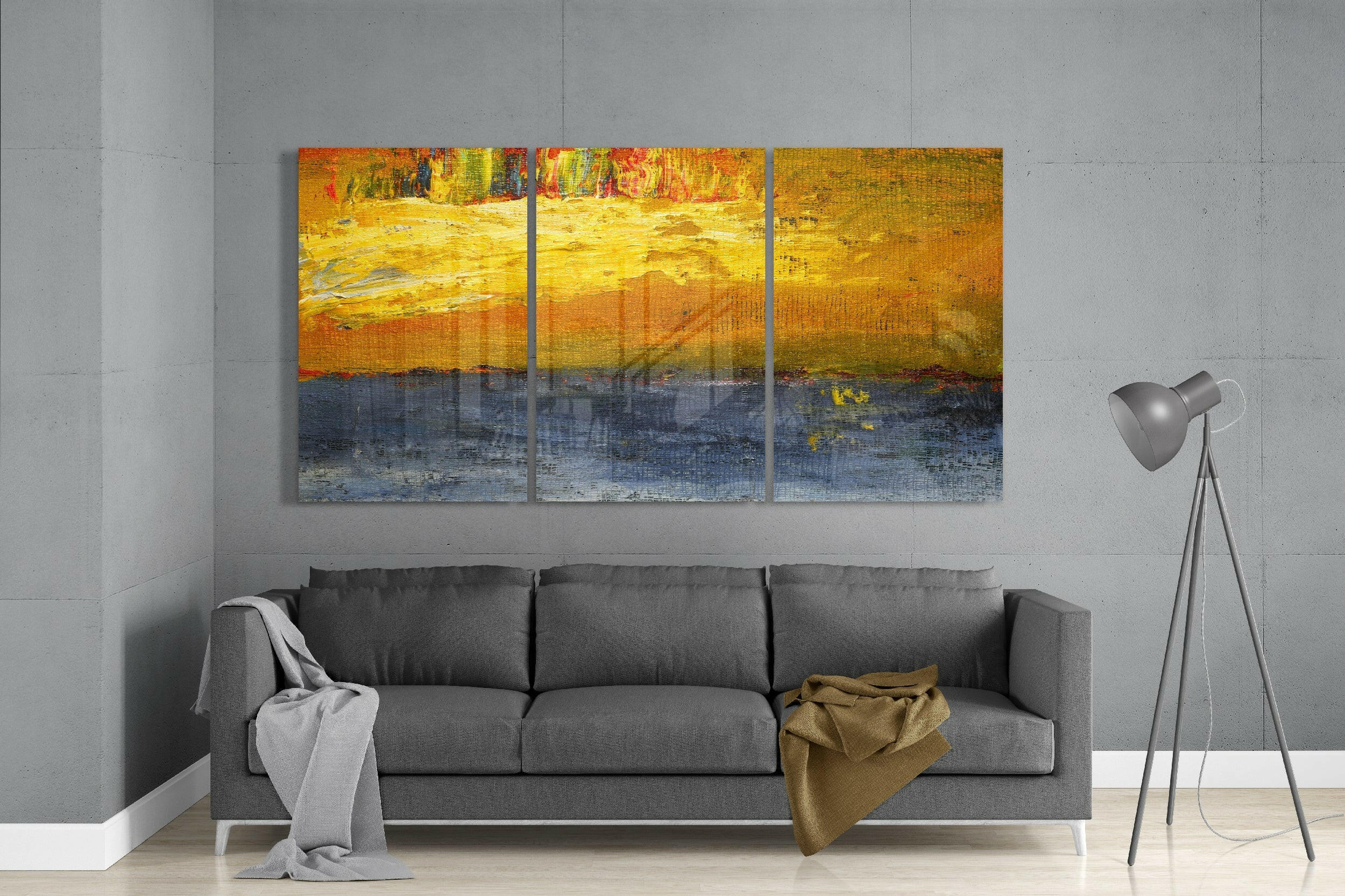 Abstract Yellow Glass Art - Image 3