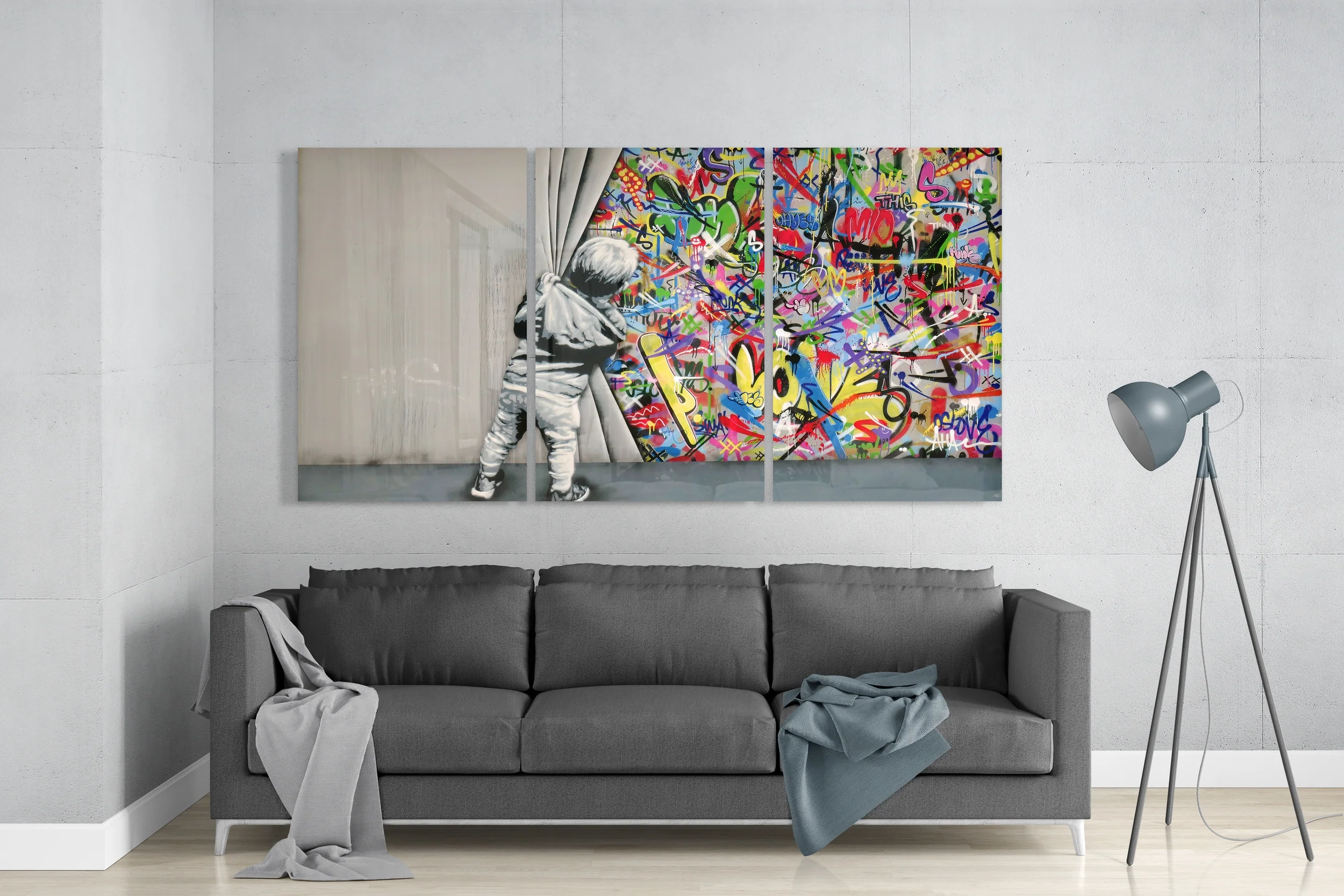 Behind The Curtain Mega Glass Wall Art - Image 3