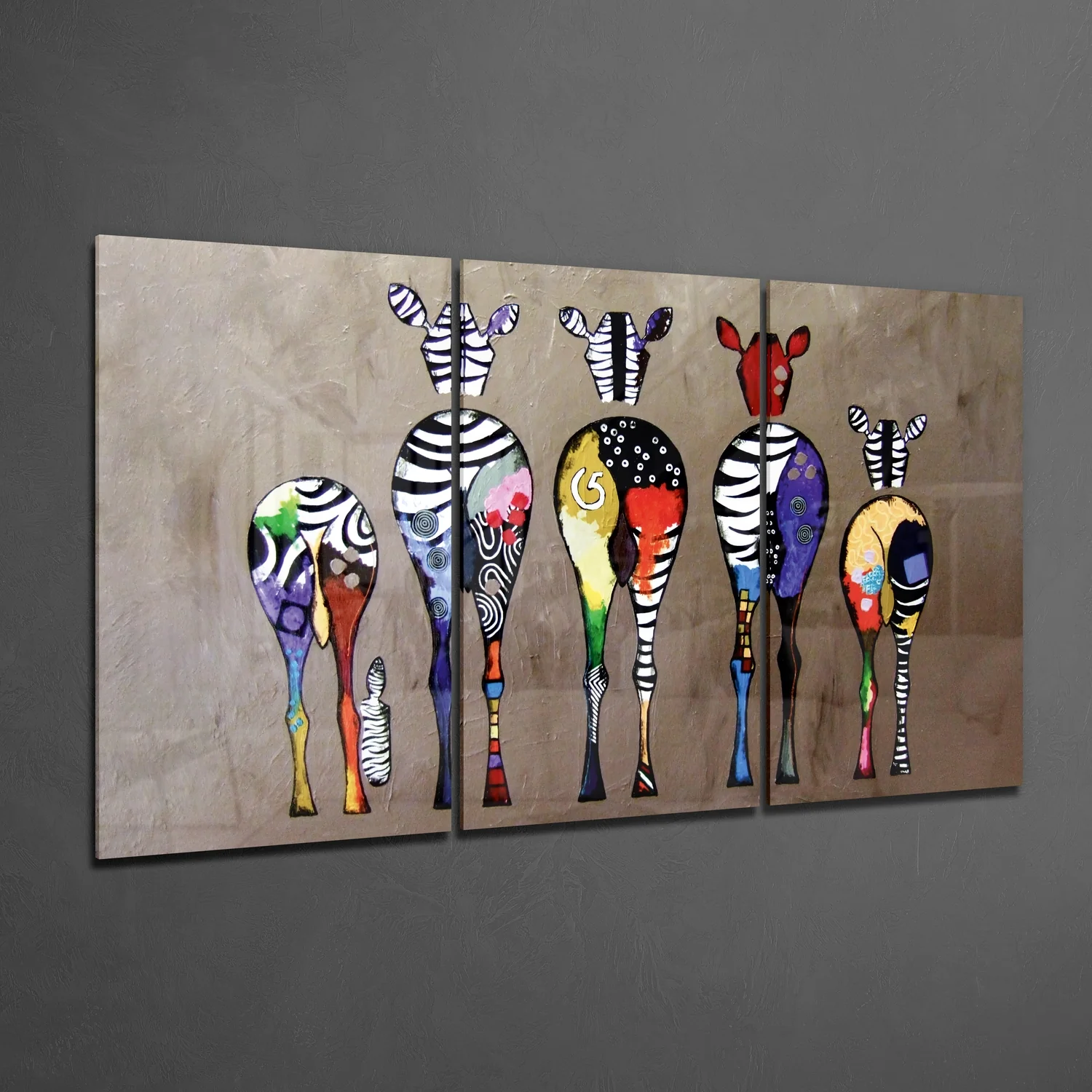 Zebras Mega Glass Wall Art - Image 2