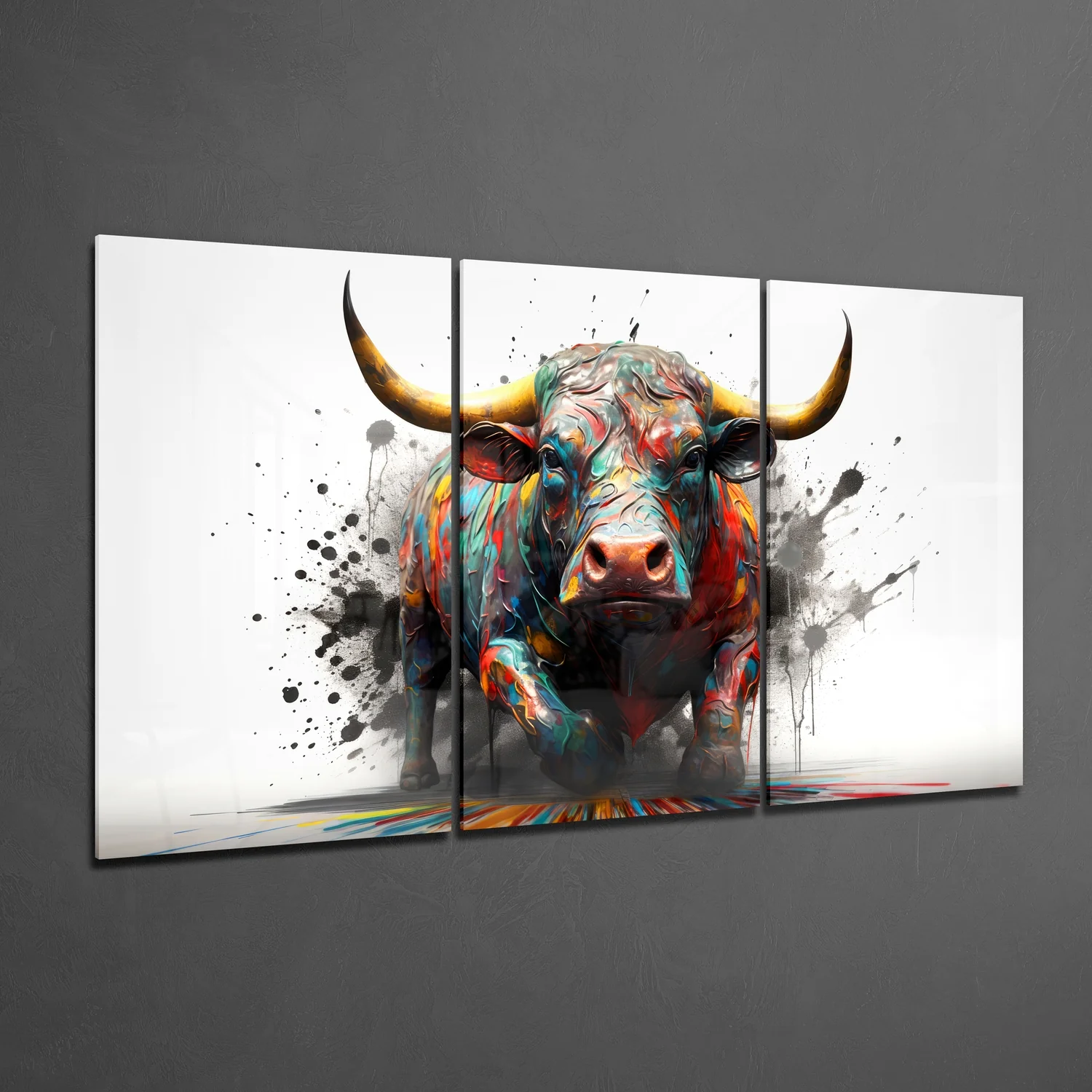 Bull Mega Glass Wall Art - Image 2