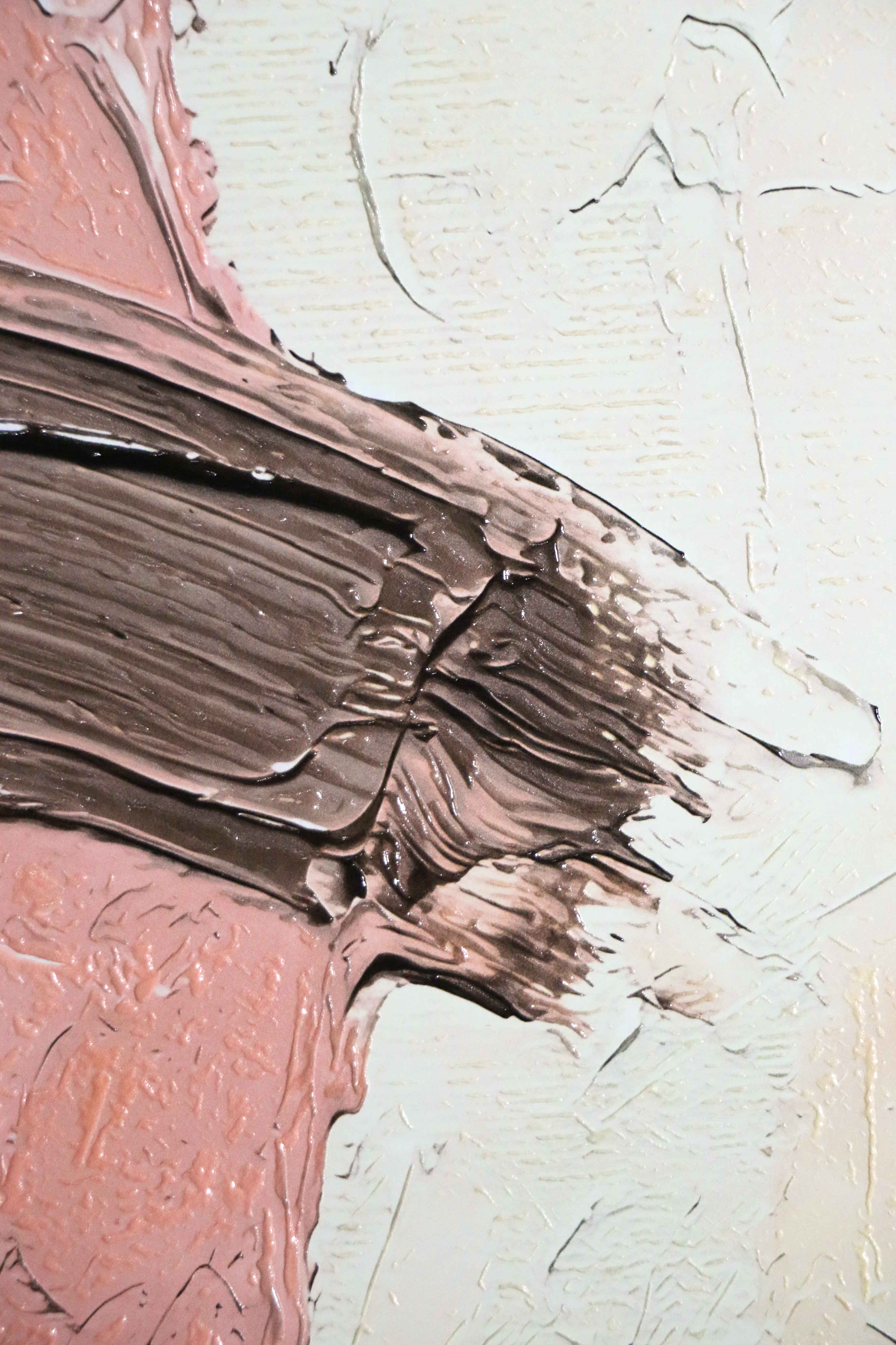 Mocha & Rose Abstract Stack — 3D Haptic Embossed High-Gloss Luxury Wall Art - Image 14