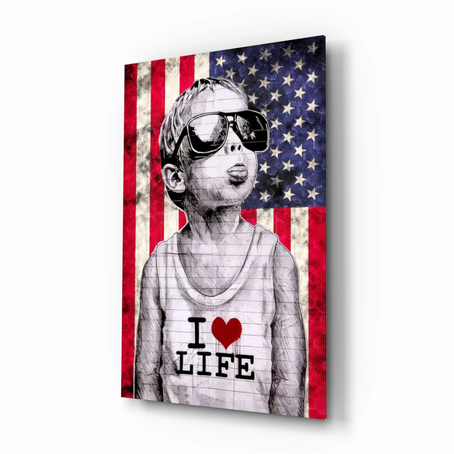 I Love Life Glass Wall Art || Designer Collection - Image 2