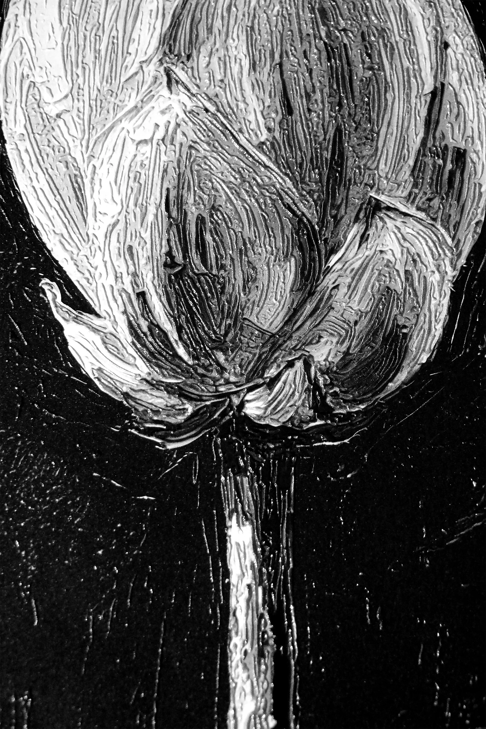 Monochrome Lotus Manifest — A Textured Vow in Black & White - Image 2